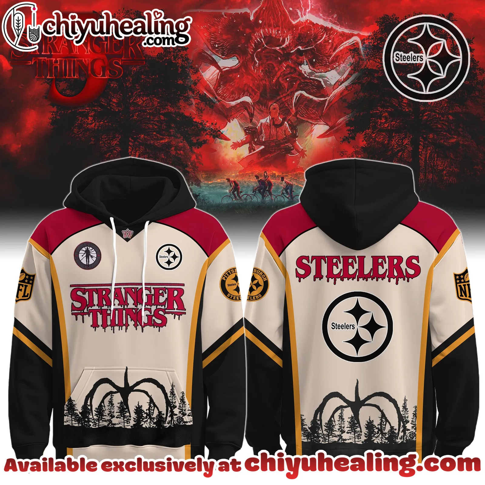 Pittsburgh Steelers x Stranger Things Hoodie Limited Hoodie, All Team NFL