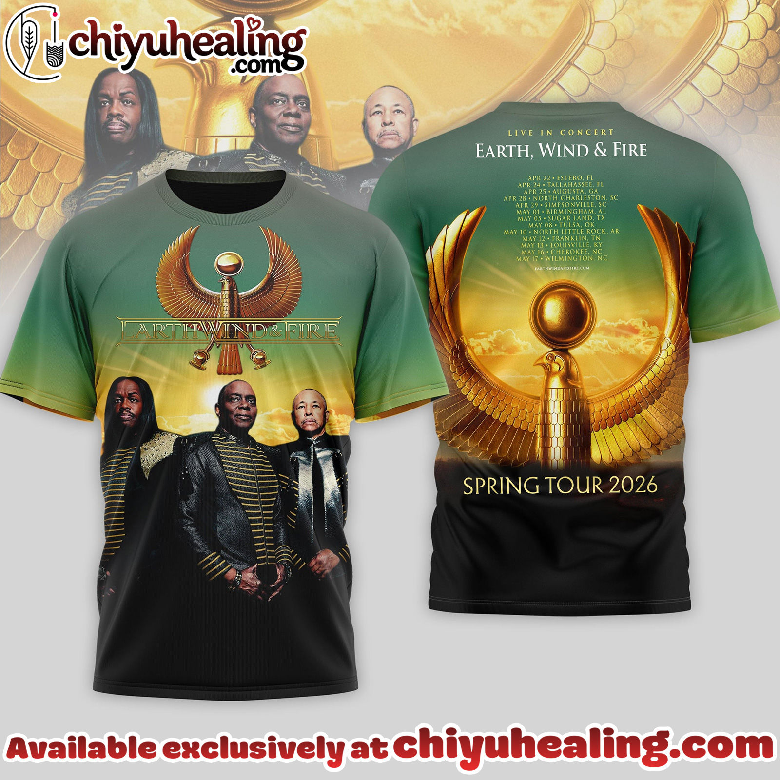 Premium Earth, Wind Fire 2026 Tour 3D Shirt, Hoodie, Sweatshirt