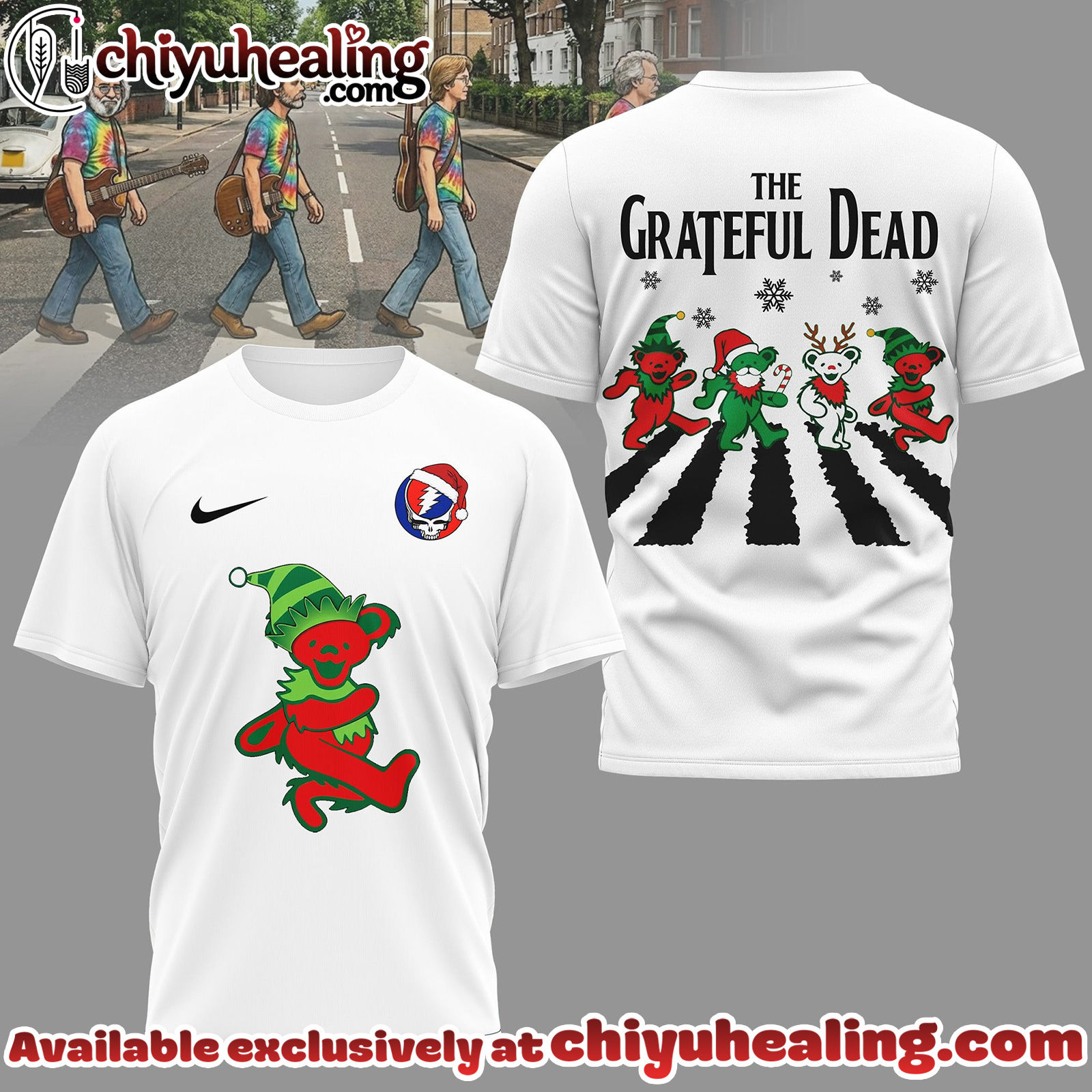 Premium Grateful Dead Abbey Road 3D Tshirt, Hoodie, Sweatshirt - Ver 3
