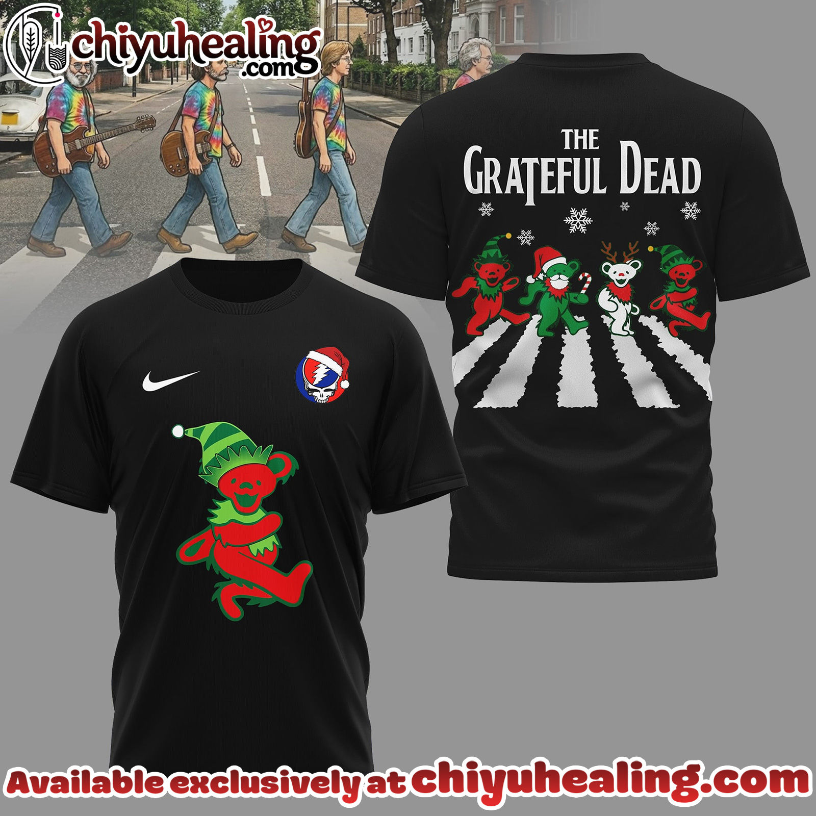 Premium Grateful Dead Abbey Road 3D Tshirt, Hoodie, Sweatshirt - Ver 2