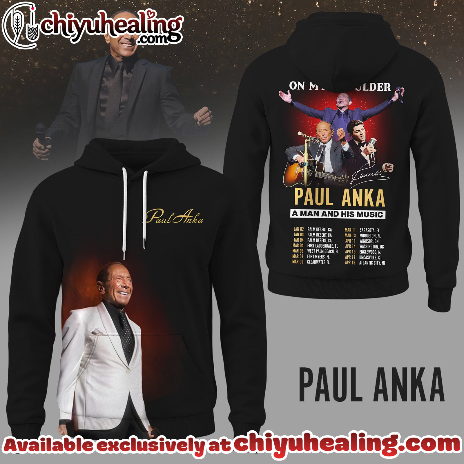 Premium Paul AnKa 2026 Tour 3D Hoddie Premium Paul AnKa 2026 Tour 3D Hoddie