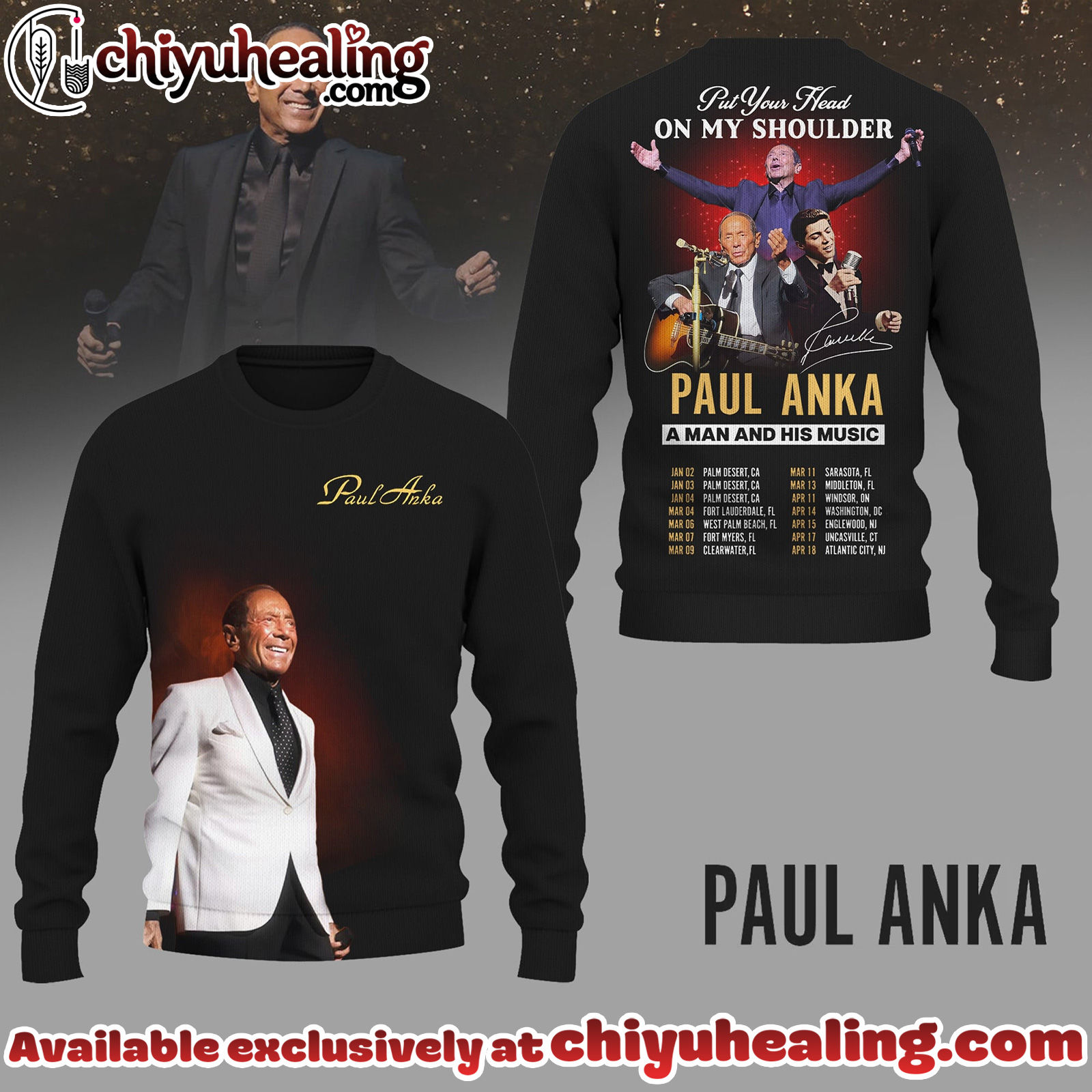 Premium Paul AnKa 2026 Tour 3D Sweatshirt, Hoodie, tshirt