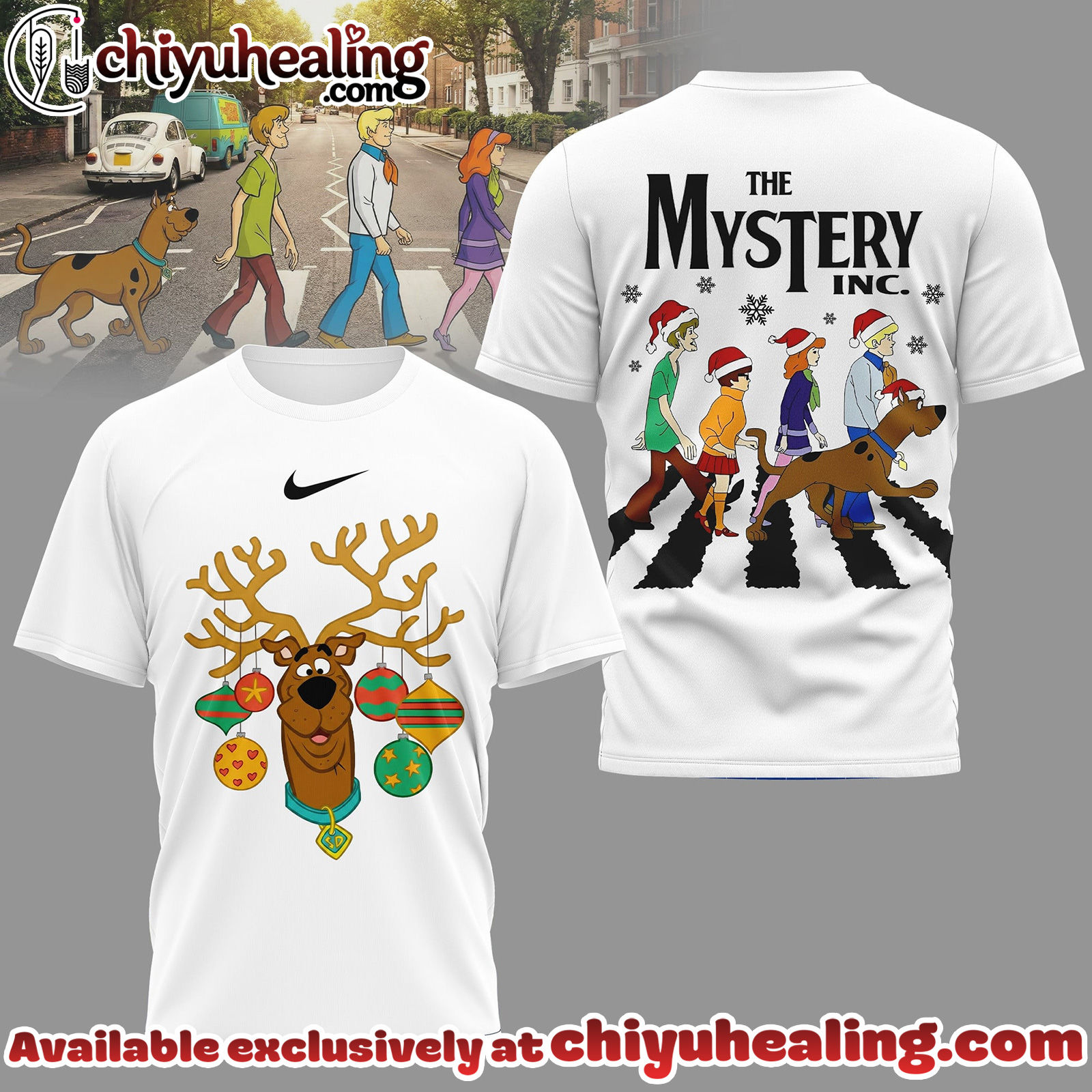 Premium Scooby Doo Abbey Road 3D Tshirt, Hoodie, Sweatshirt - Ver 2
