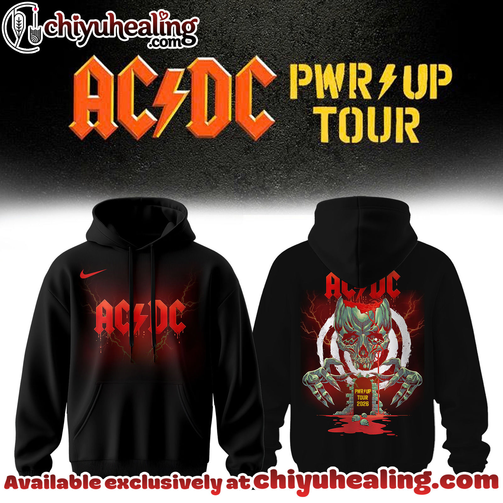PWRUP STADIUM SERIES ACDC Tour 2026 Hoodie, Sweatshirt, Tshirt