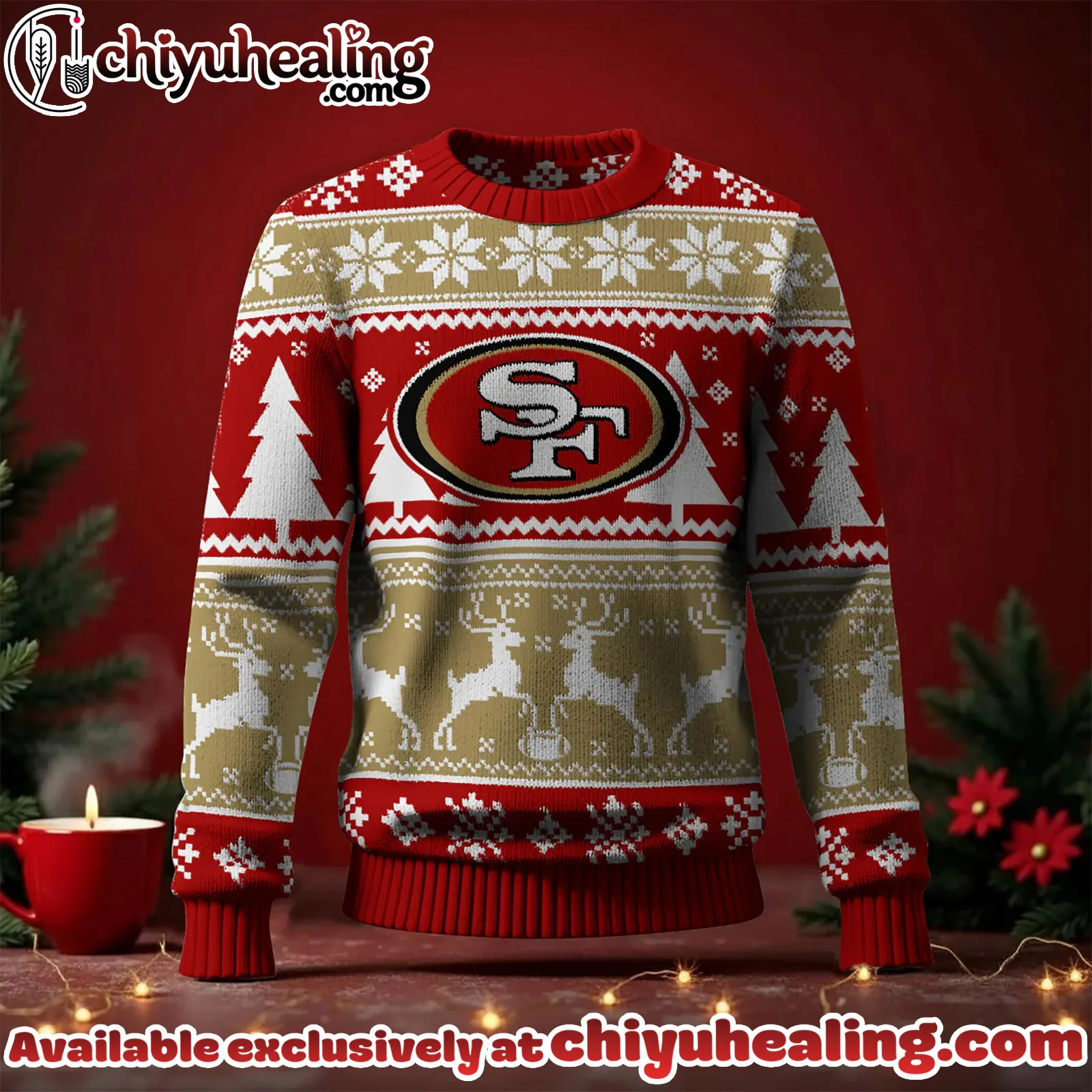 San Francisco 49ers 2025 Christmas New Ugly Sweatshirt, All Team NFL