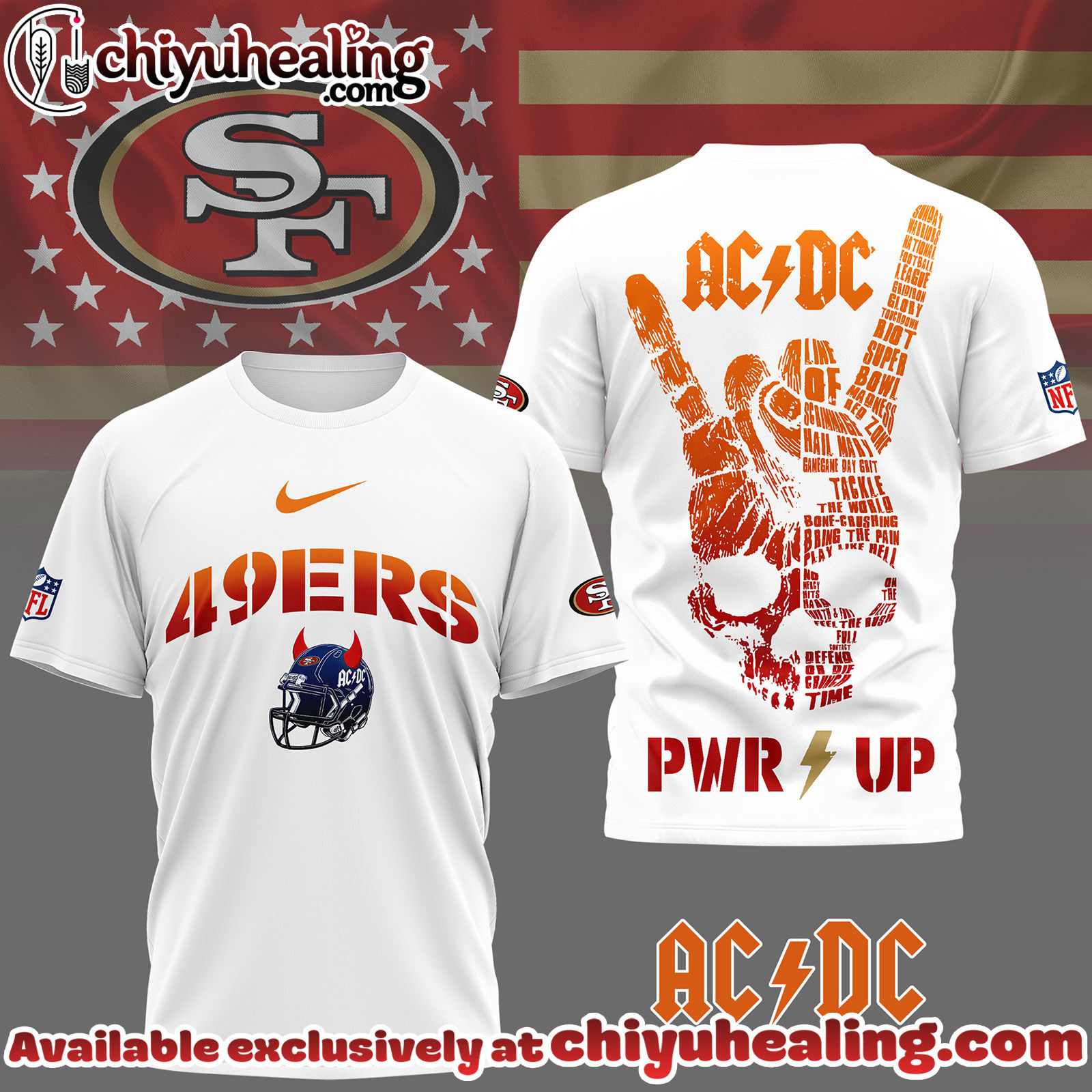 San Francisco 49ers Premium NFL AcDc Fan 3D Shirt, Hoodie, Sweatshirt, All Team NFL