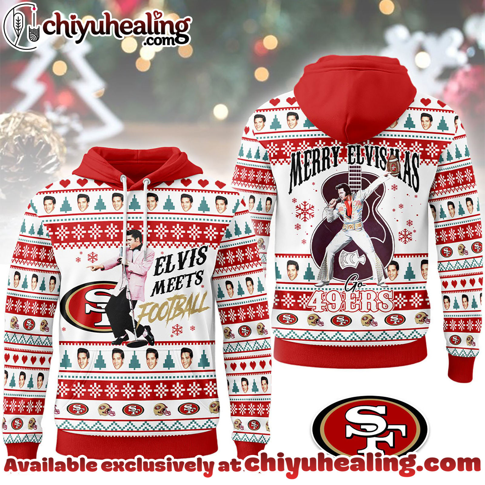 San Francisco 49ers Premium NFL Elvis Presley Christmas Hoodie, Sweatshirt, Shirt, All Team NFL