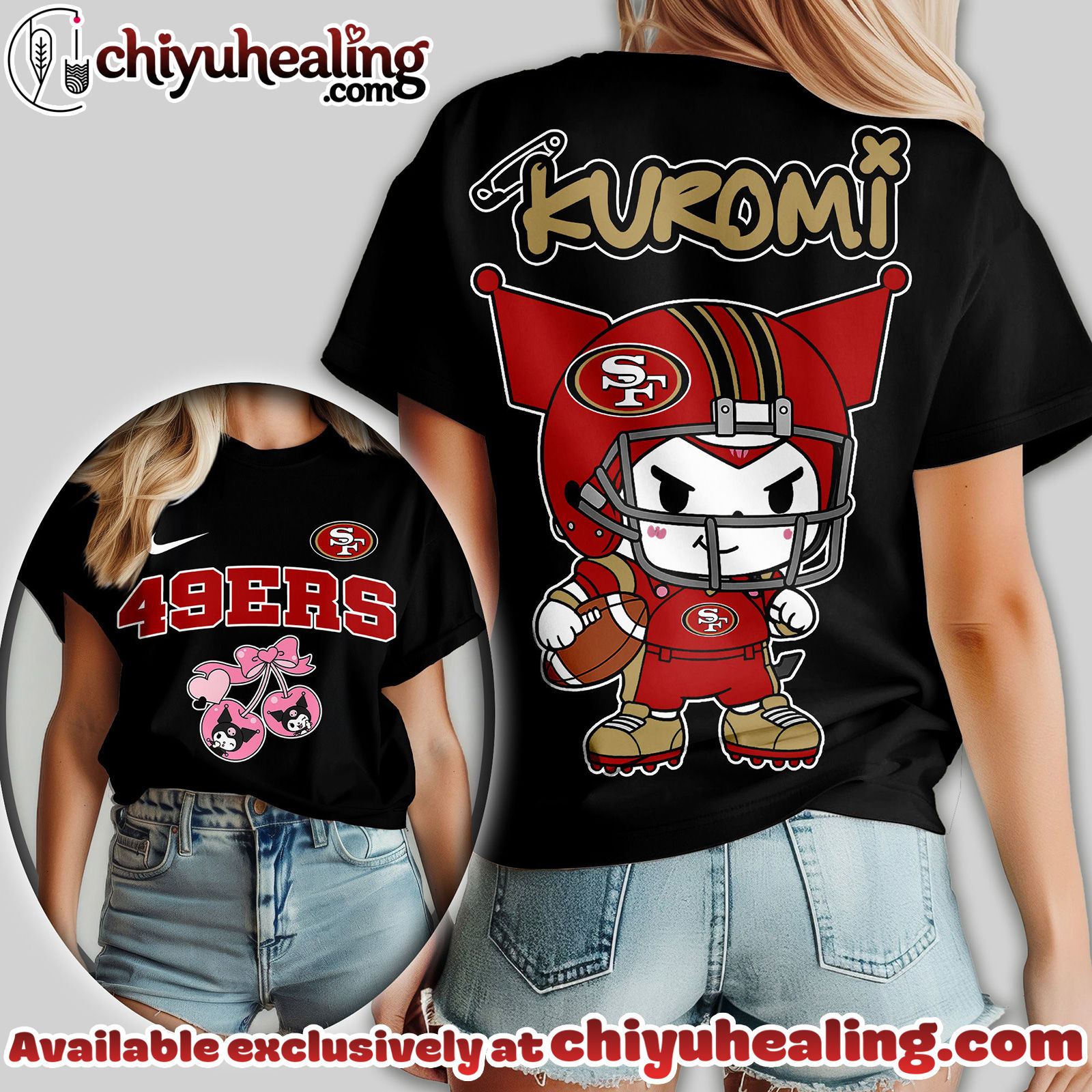 San Francisco 49ers Premium NFL Kuromi Women Shirt San Francisco 49ers Premium NFL Kuromi Women Shirt
