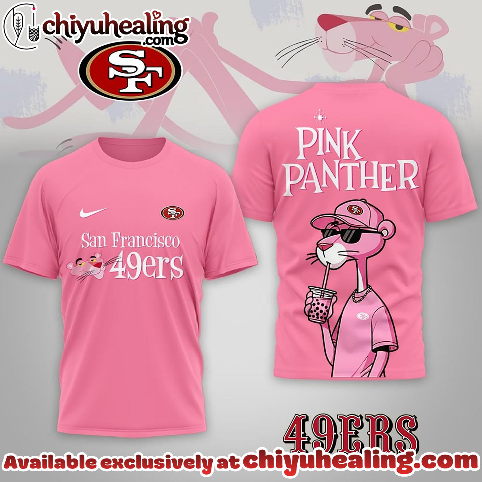San Francisco 49ers Premium NFL Pink Panther 3D Shirt, Hoodie, Sweatshirt, All Team NFL
