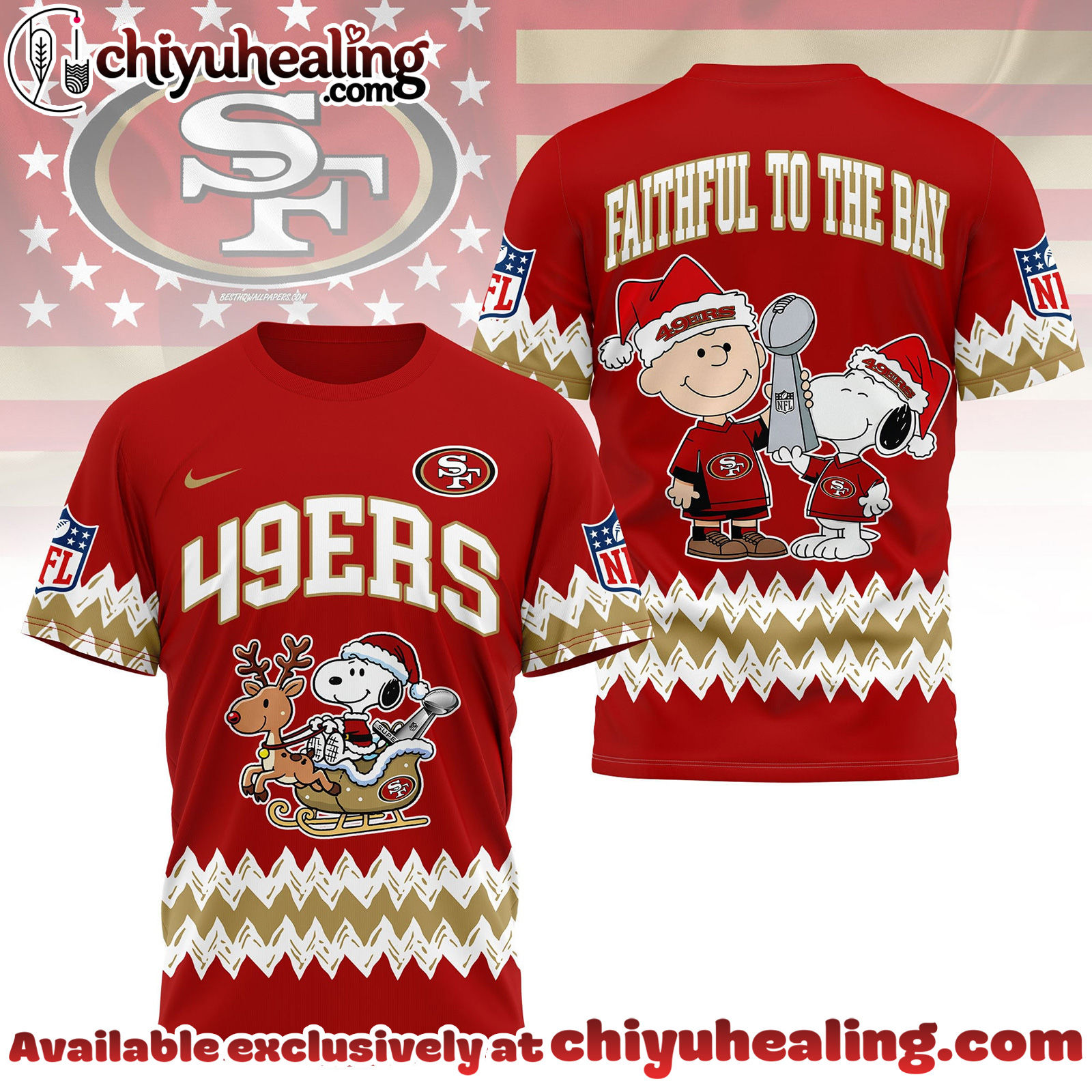 San Francisco 49ers Premium NFL Snoopy Super Bowl Holiday 3D Shirt, Hoodie, Sweatshirt