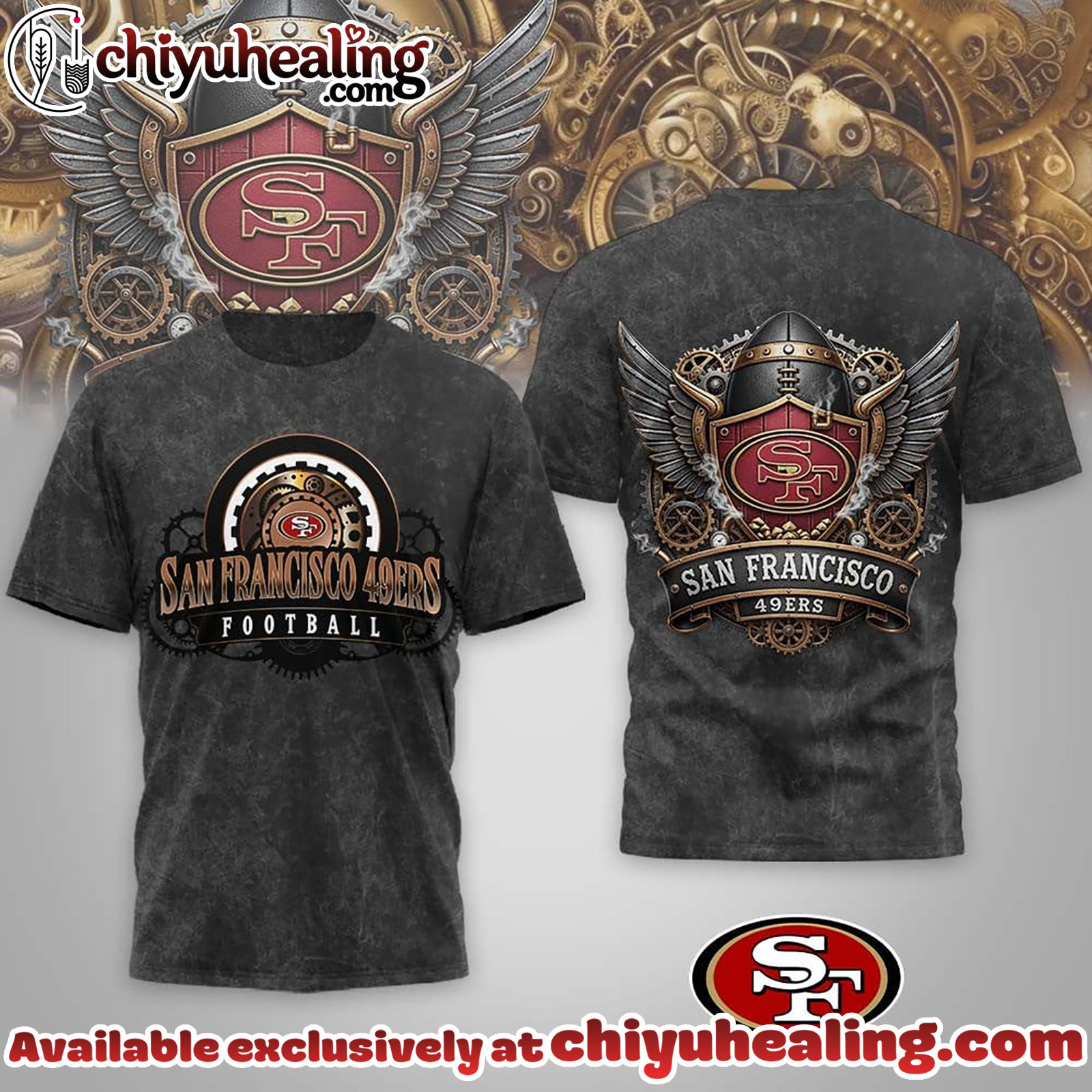San Francisco 49ers Premium NFL Steampunk T-shirt