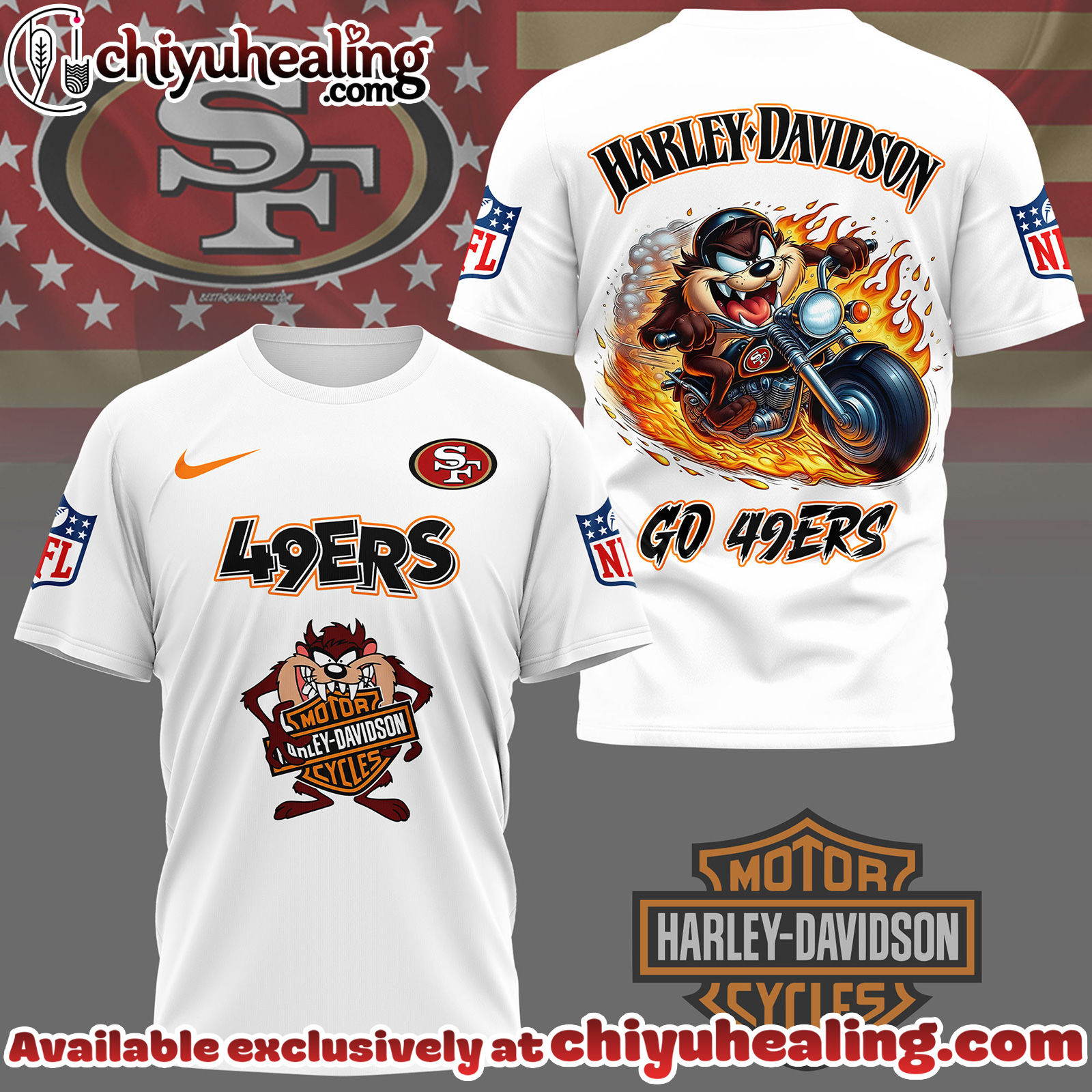 San Francisco 49ers Premium NFL Taz Looney Tunes 3D Shirt, Hoodie, Sweatshirt, All Team NFL