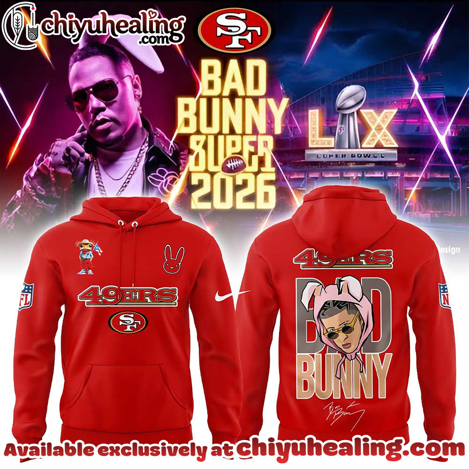 San Francisco 49ers x Bad Bunny Super Bowl 2026 Combo Hoodie, Sweatshirt, Tshirt V2