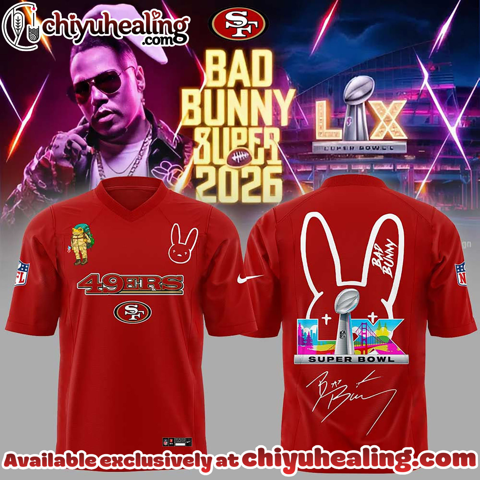San Francisco 49ers x Bad Bunny Super Bowl 2026 Football Jersey V2