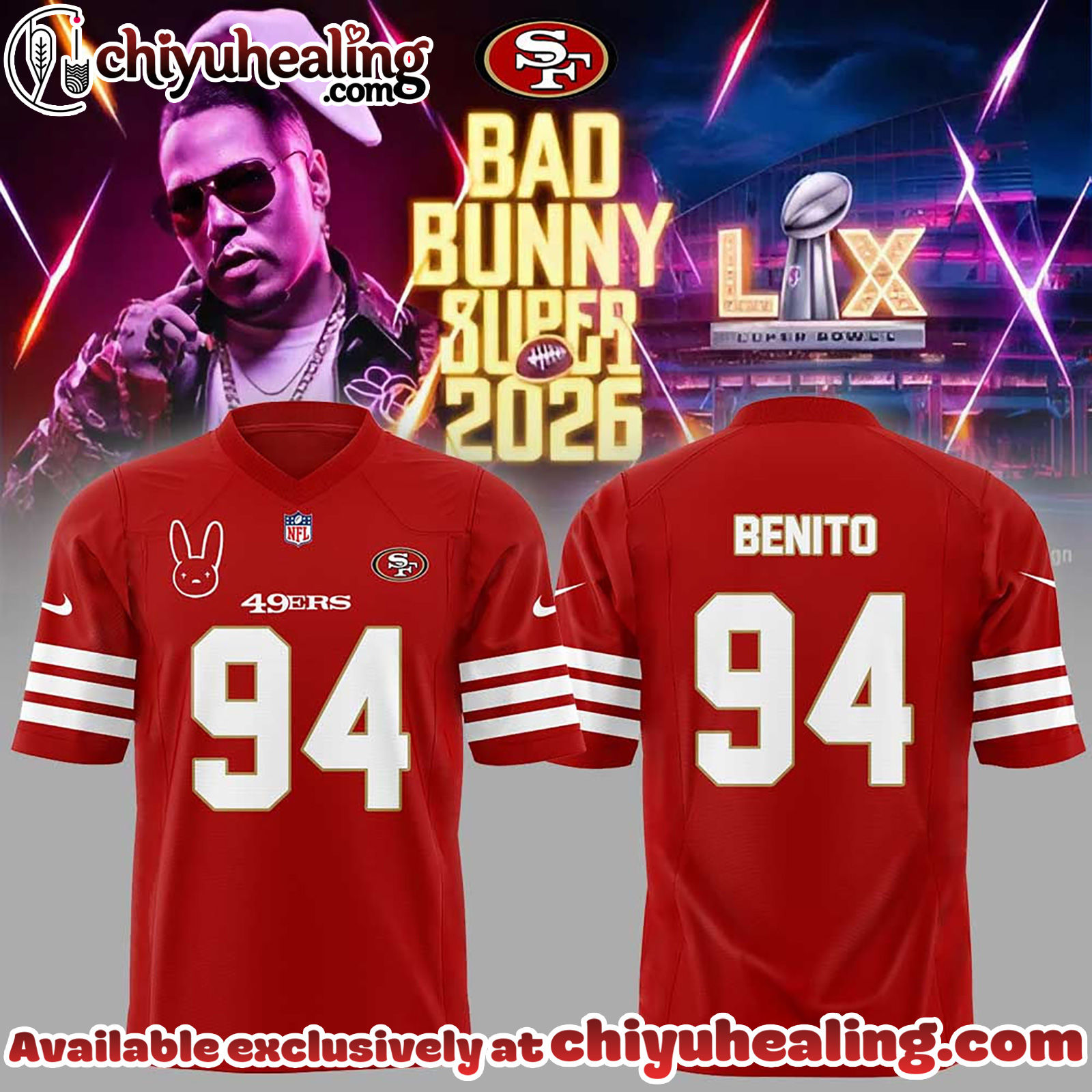 San Francisco 49ers x Bad Bunny Super Bowl 2026 Football Jersey