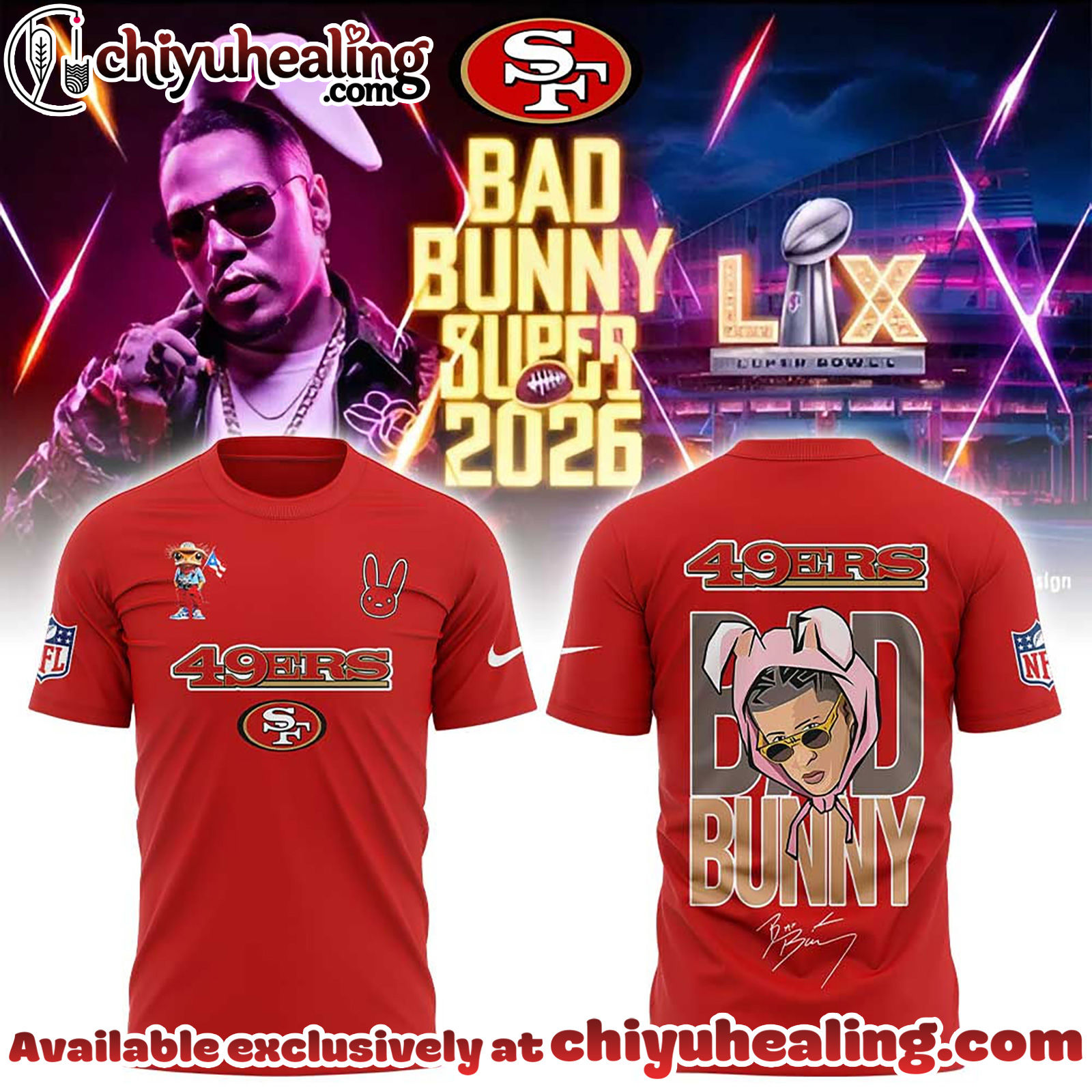 San Francisco 49ers x Bad Bunny Super Bowl 2026 Tshirt, Sweatshirt, Hoodie V2