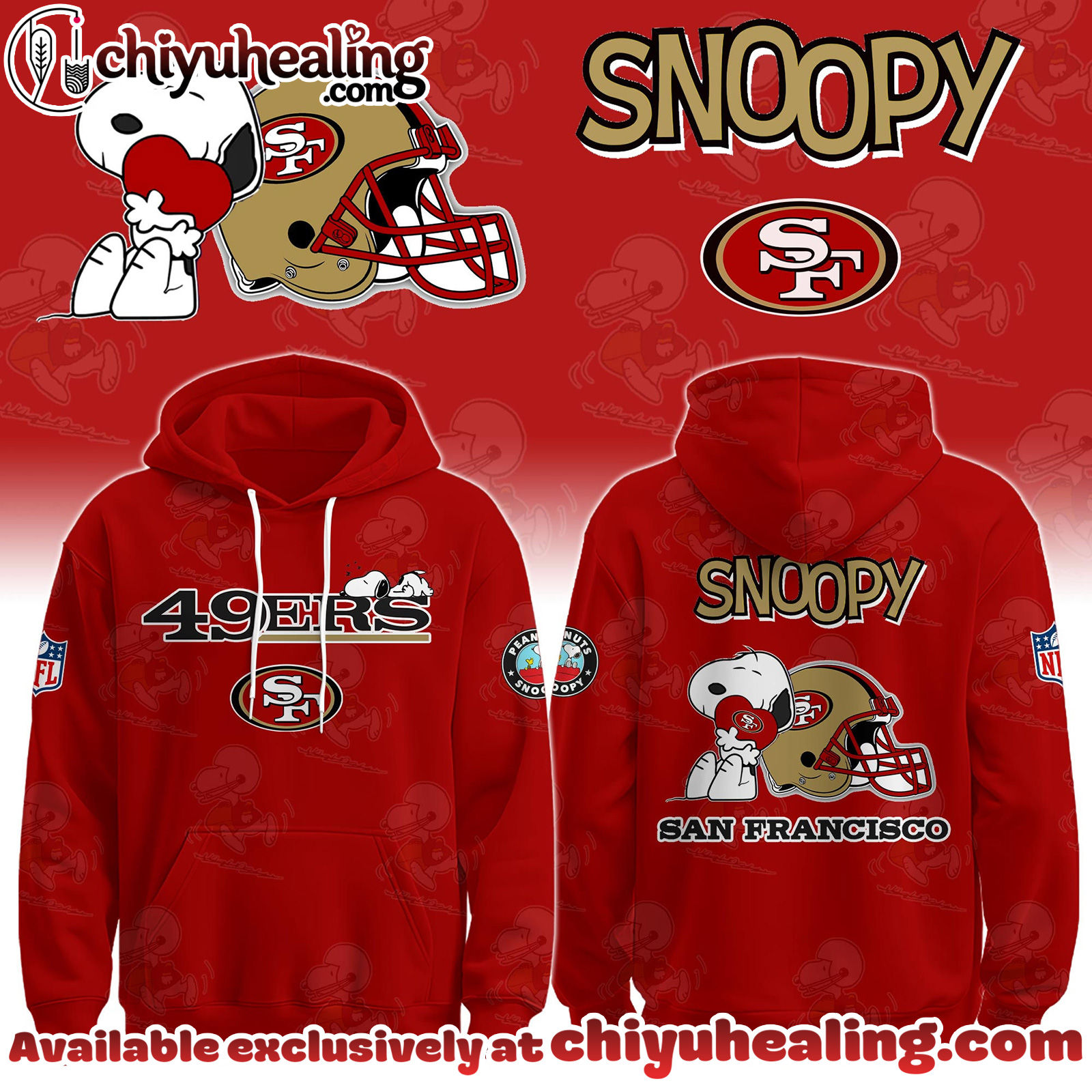 San Francisco 49ers x Snoopy Hoodie, Sweatshirt, T-shirt Limited Edition - Selling Out Fast