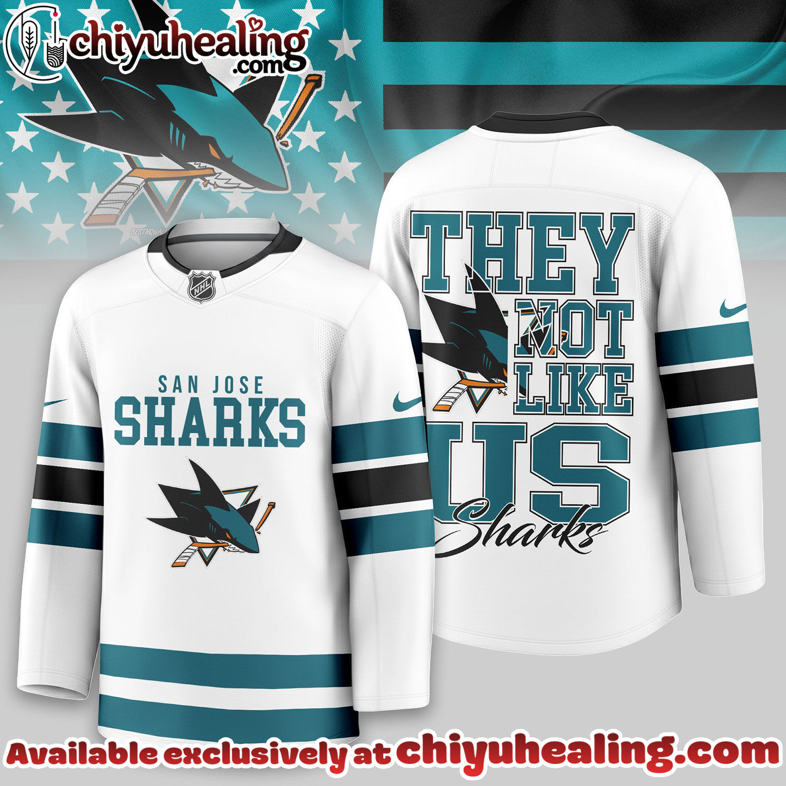 San Jose Sharks Premium NHL They Not Like Us Hockey Jersey