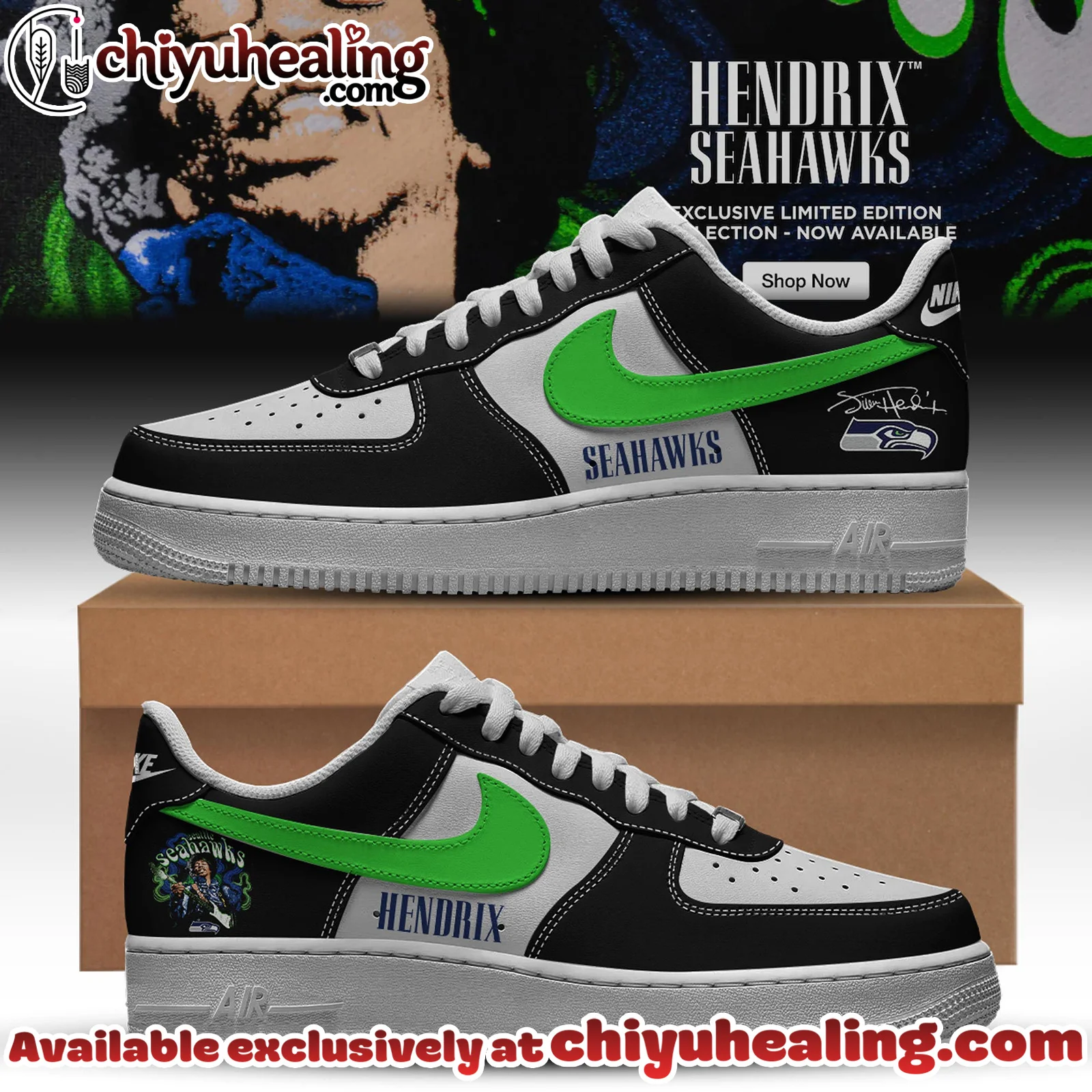 Seahawks Collection x Jimi Hendrix Limited Air Force 1, Selling Out Fast