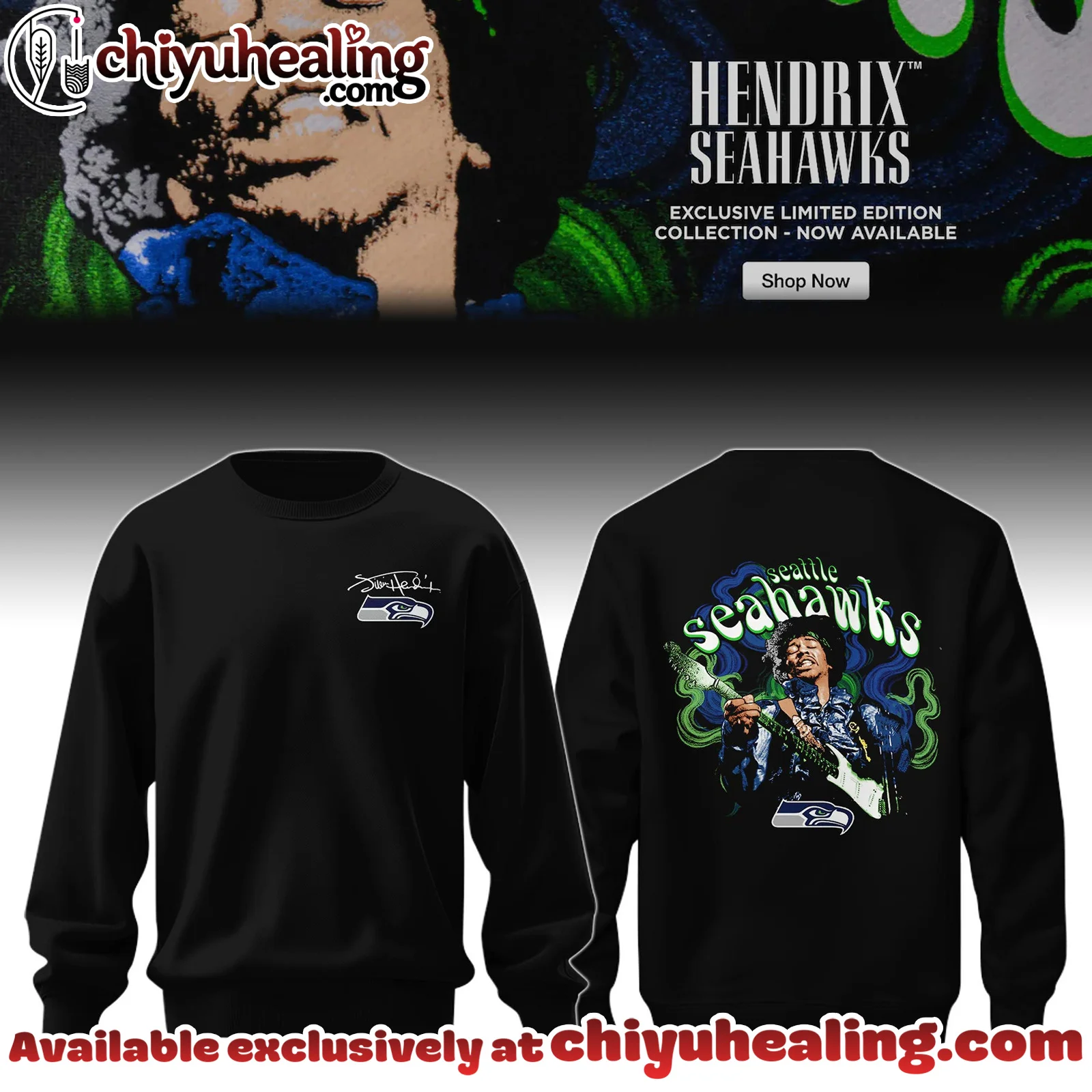 Seahawks Collection x Jimi Hendrix Limited Sweatshirt, Selling Out Fast