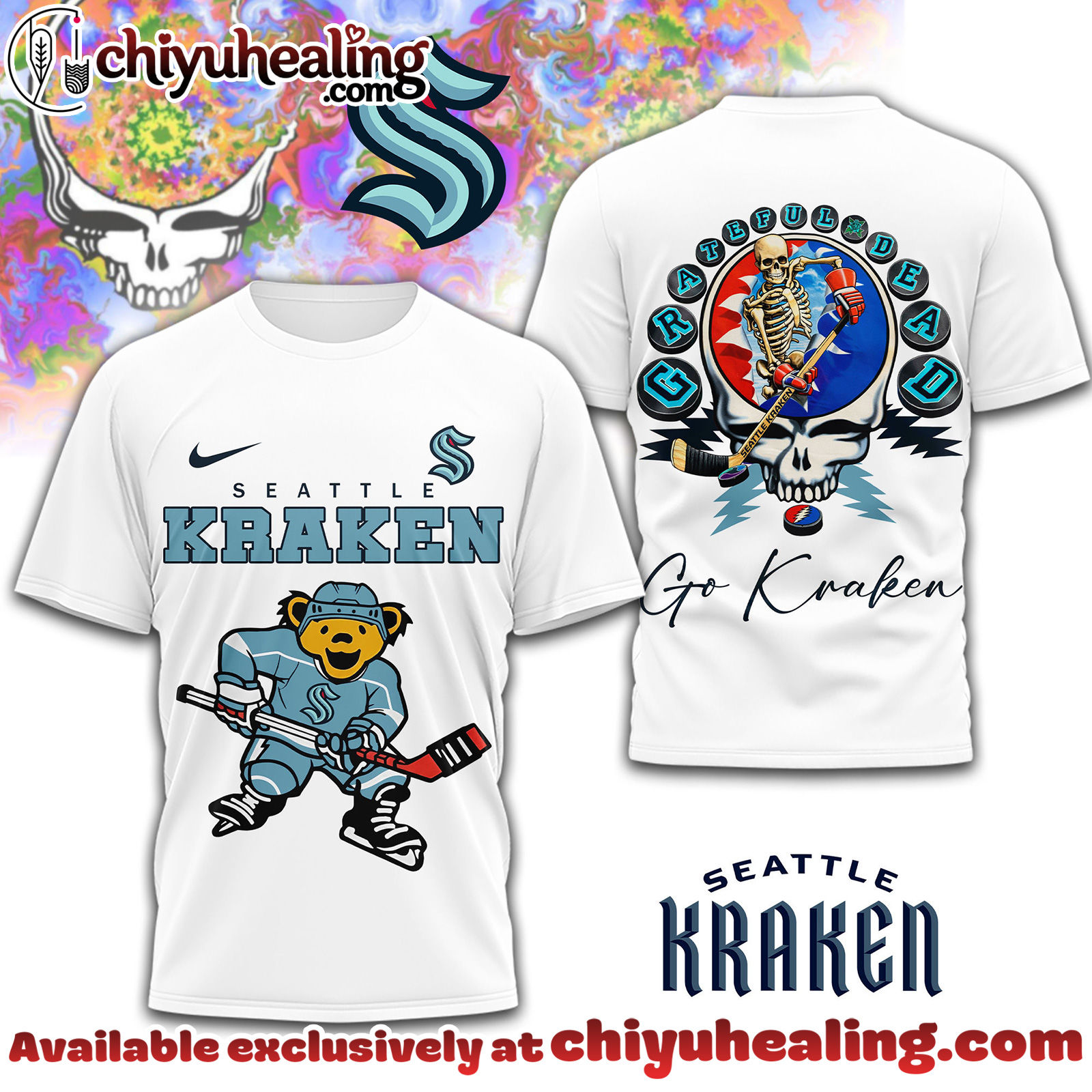 Seattle Kraken Premium NHL Deadhead 3D Shirt