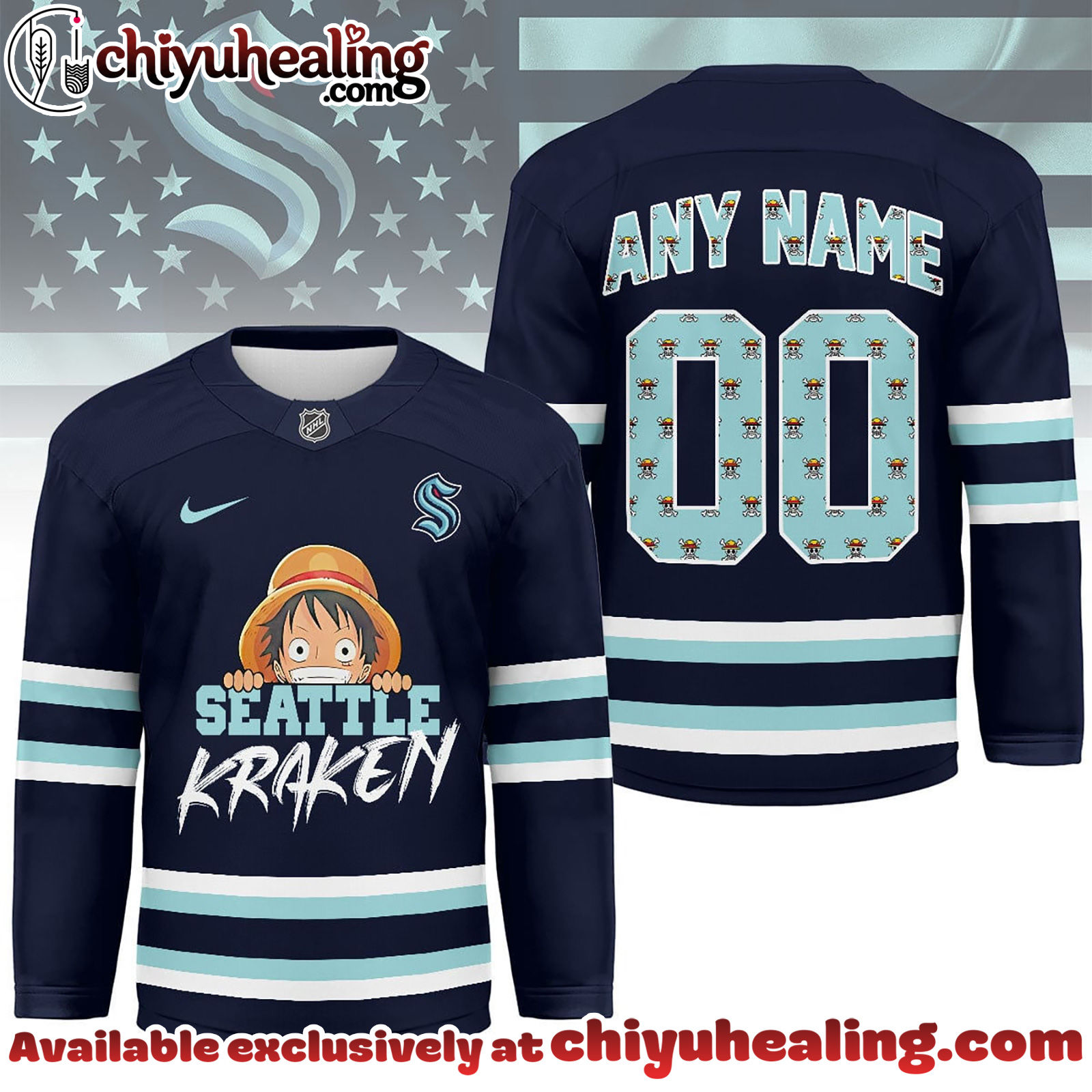 Seattle Kraken Premium NHL One Piece Hockey Jersey NY