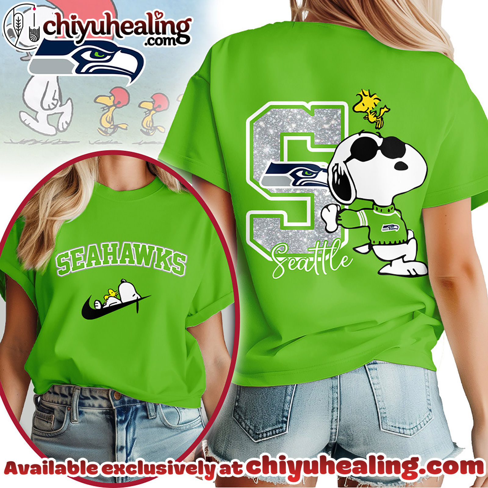 Seattle Seahawks Premium NFL Snoopy 3D Shirt, Hoodie, Sweatshirt, All Team NFL