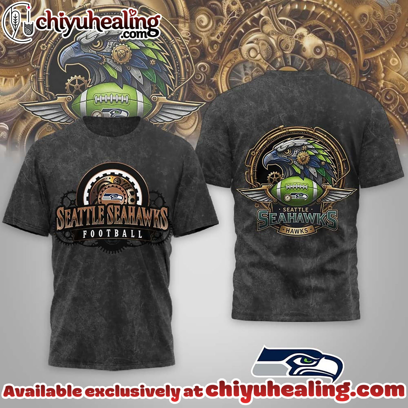 Seattle Seahawks Premium NFL Steampunk T-shirt