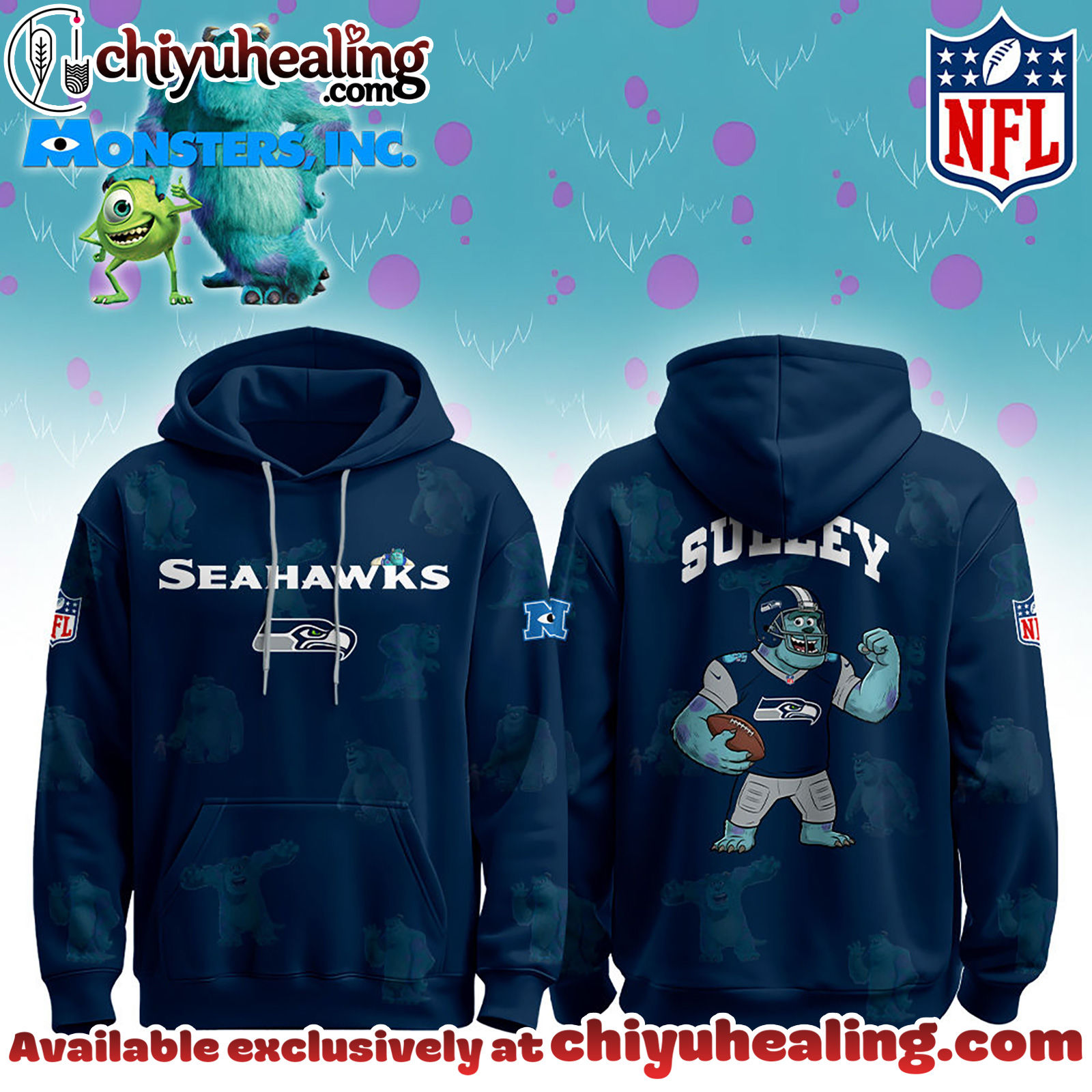 Seattle Seahawks x Monsters, Inc Limited Edition Hoodie Cutest Drop of the Year Hoodie, Tshirt, Sweatshirt