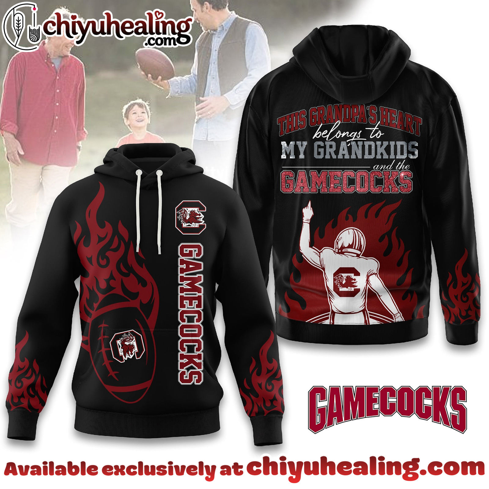 South Carolina Gamecocks Premium NCAA Football Grandpa Hoodie, Sweatshirt, Shirt, All Team NCAA