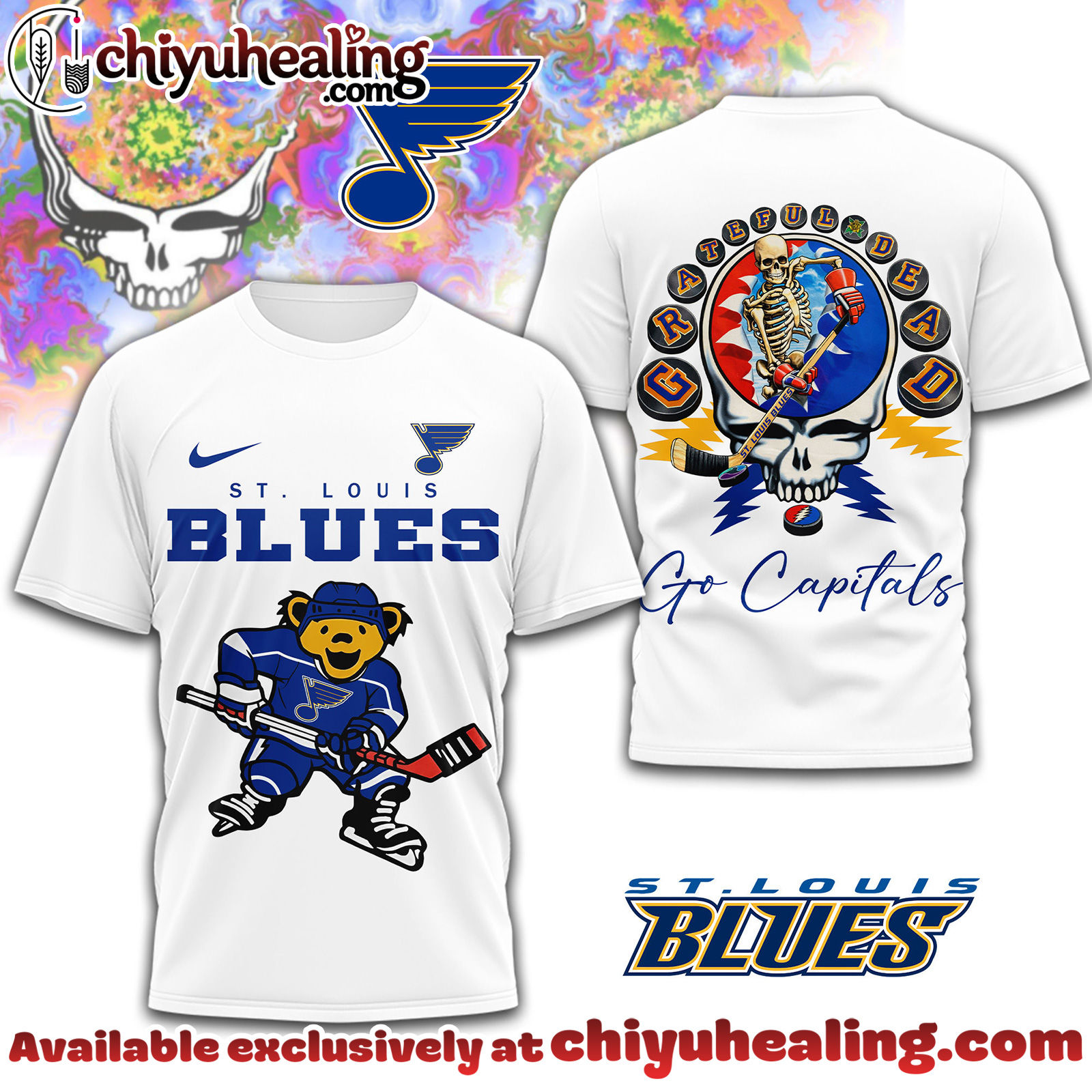 St Louis Blues Premium NHL Deadhead 3D Shirt