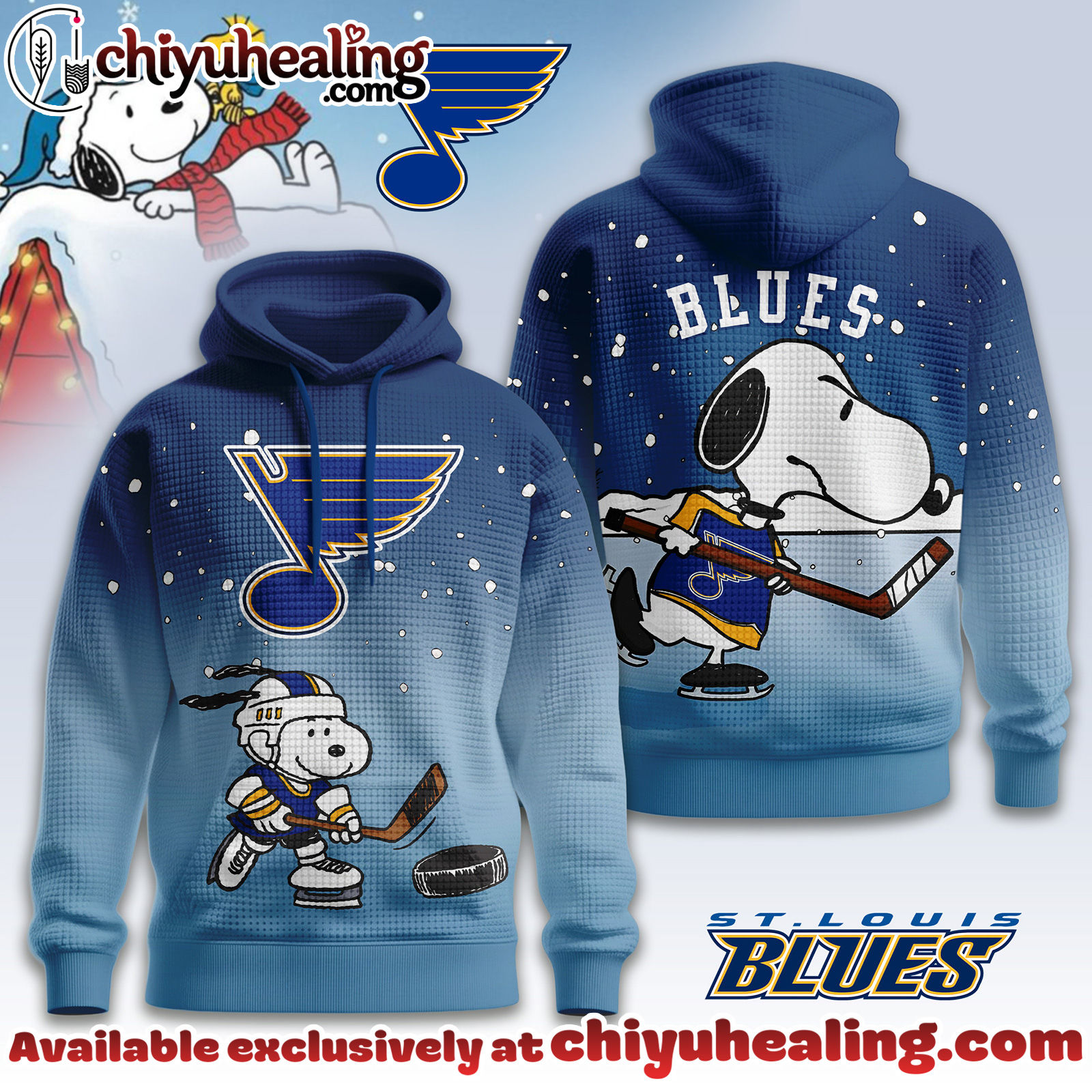 St Louis Blues Premium NHL Snoopy Hockey 3D Waffle Hoodie, Sweatshirt, Shirt, All Team NHL