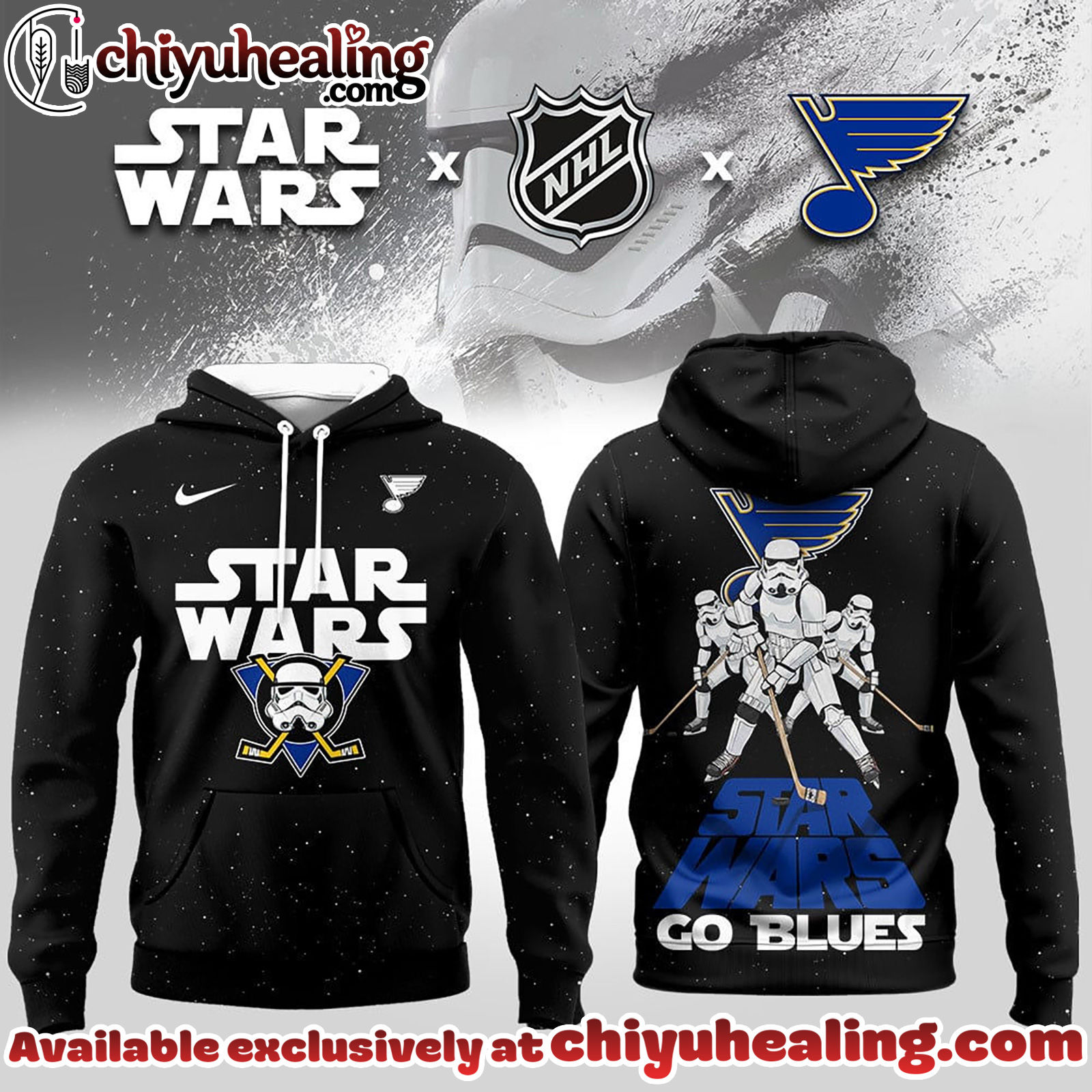 St. Louis Blues Premium NHL Star Wars Imperial Trooper 3D Hoodie