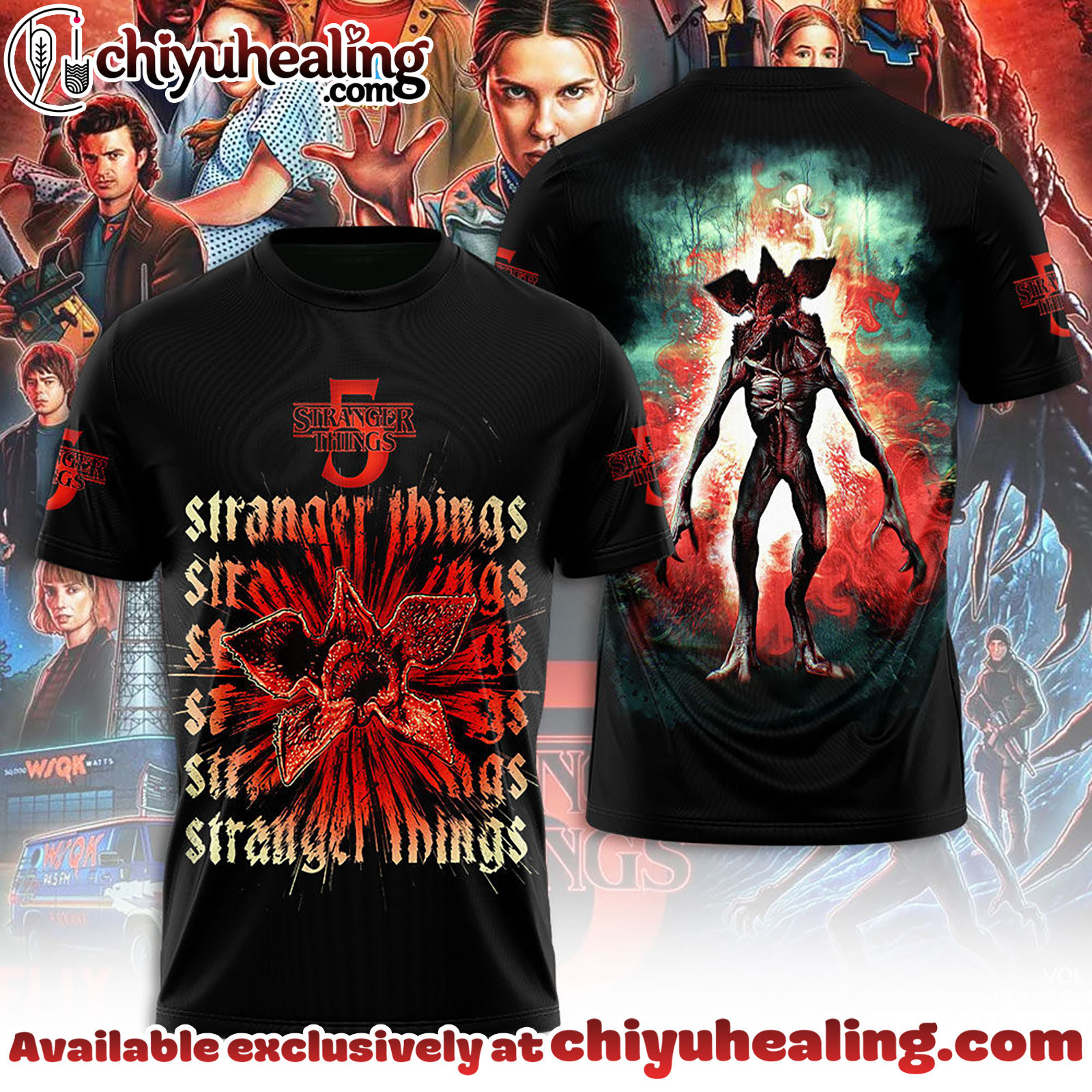 Stranger Things 3D Apparel Tshirt, Sweatshirt, Hoodie - Ver 5