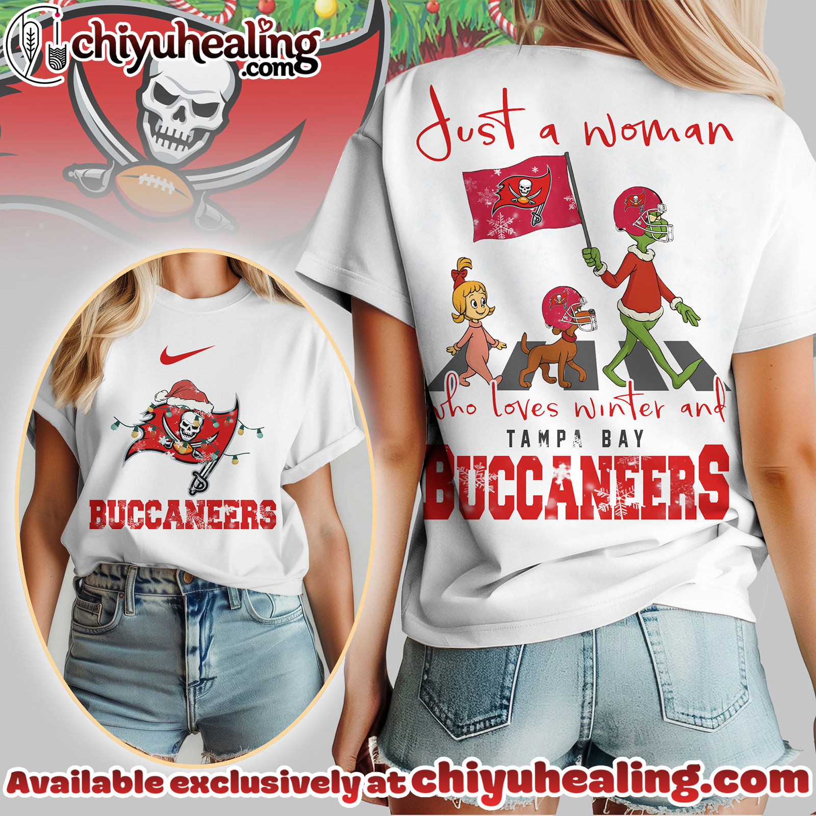 Tampa Bay Buccaneers Premium NFL Just A Woman Who Loves Winter 3D Shirt, Hoodie, Sweatshirt, All Team NFL
