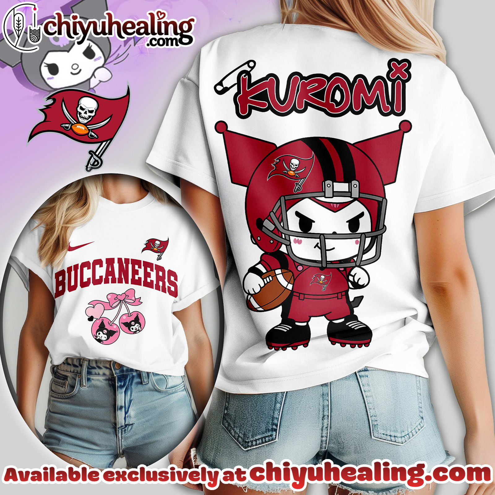 Tampa Bay Buccaneers Premium NFL Kuromi Women Shirt