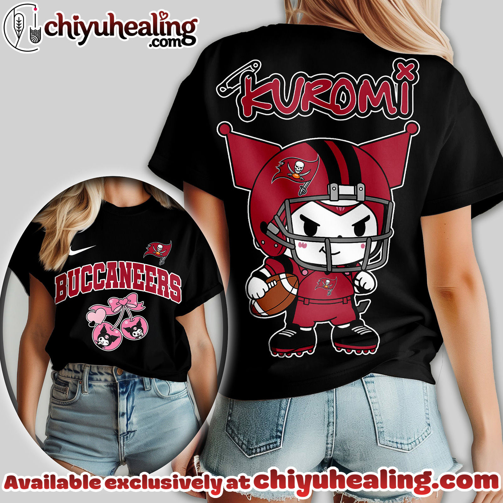 Tampa Bay Buccaneers Premium NFL Kuromi Women Shirt Tampa Bay Buccaneers Premium NFL Kuromi Women Shirt