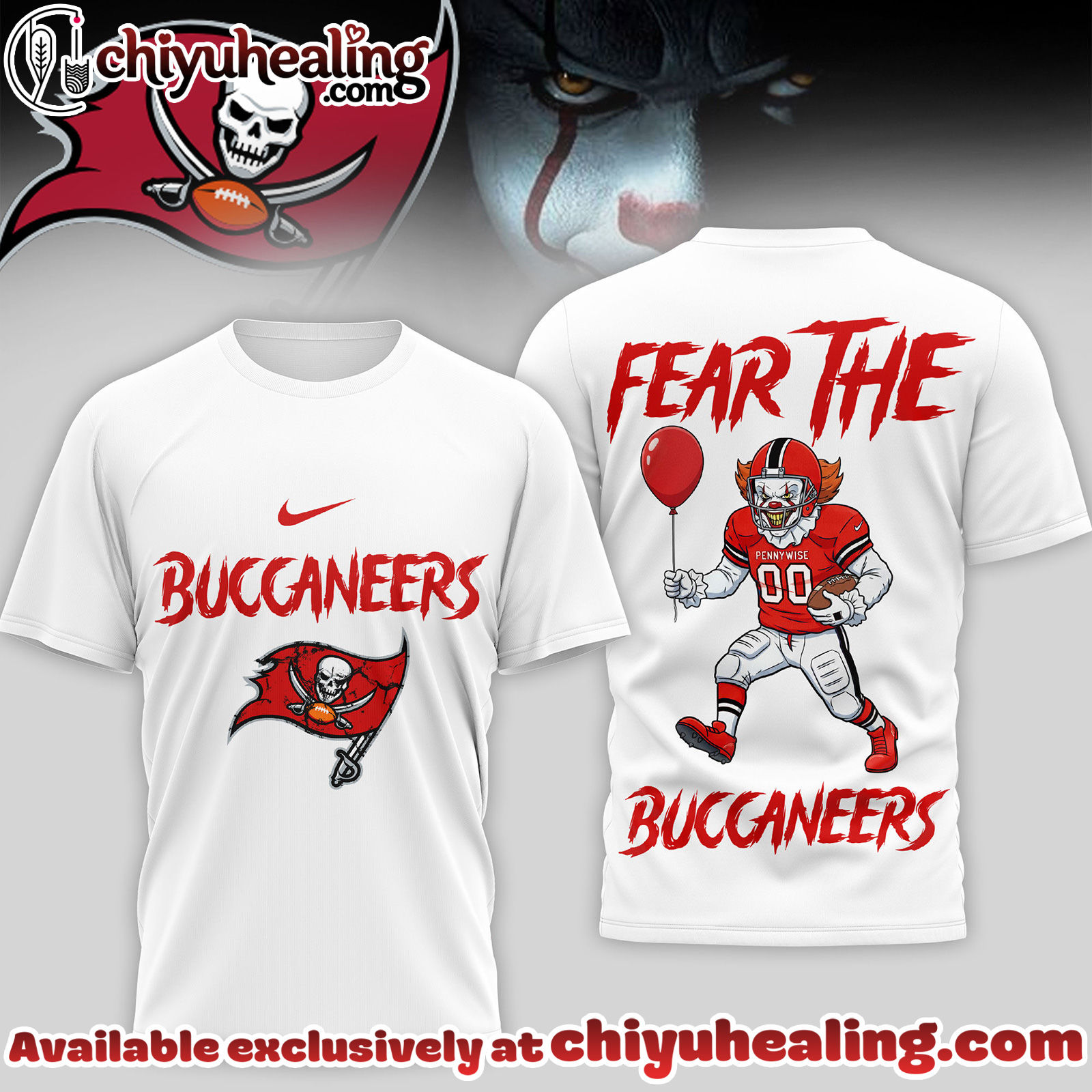 Tampa Bay Buccaneers Premium NFL Pennywise 3D Shirt