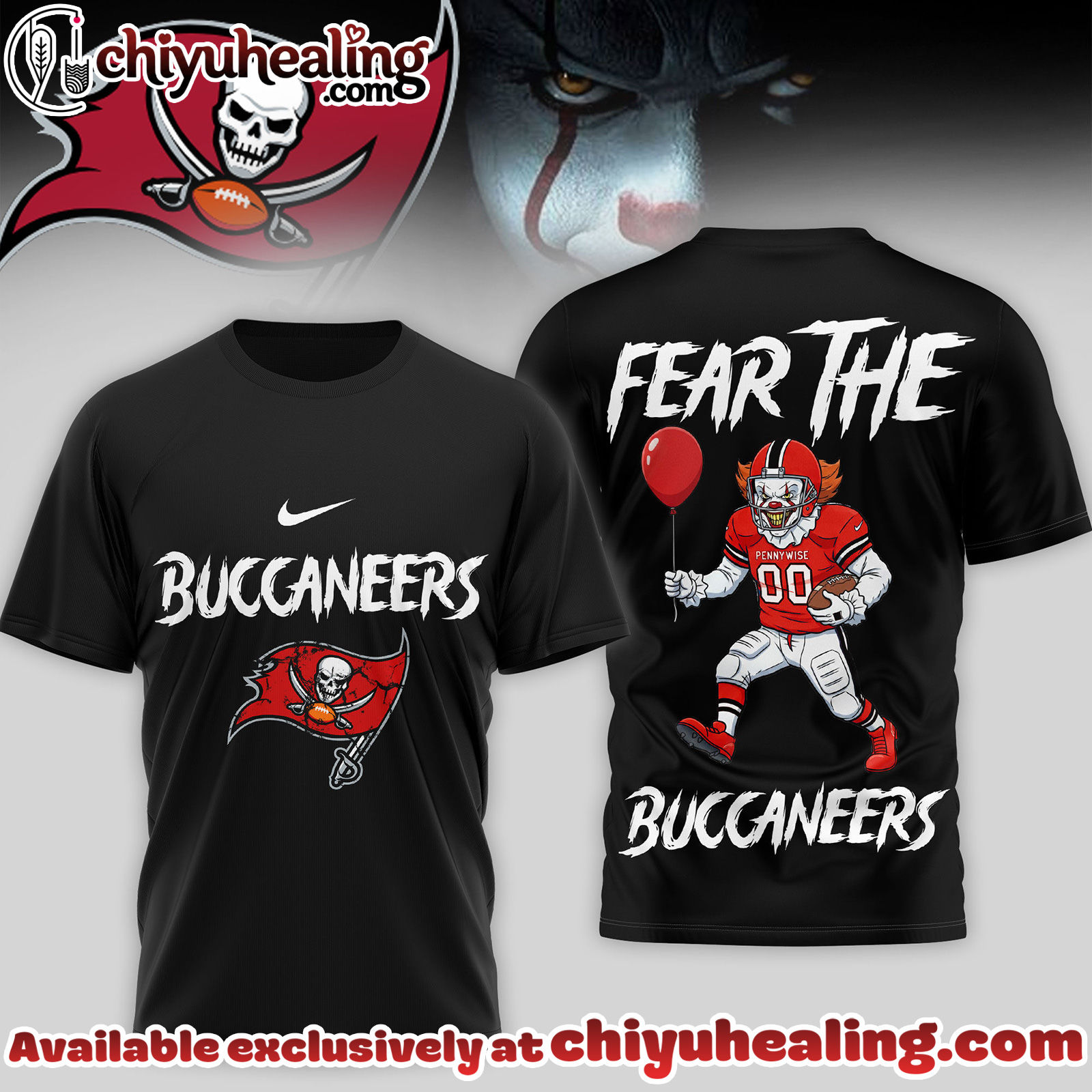 Tampa Bay Buccaneers Premium NFL Pennywise 3D Shirt Tampa Bay Buccaneers Premium NFL Pennywise 3D Shirt