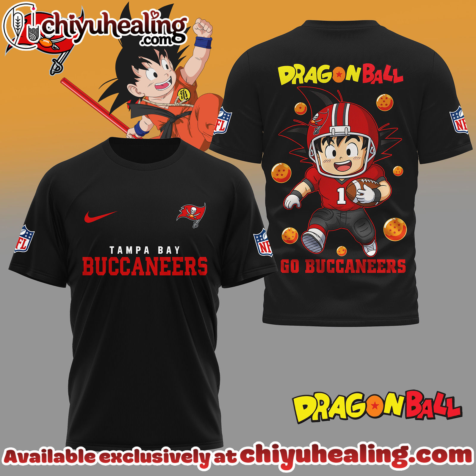 Tampa Bay Buccaneers Premium NFL Son Goku 3D Shirt, Hoodie, Sweatshirt, All Team NFL