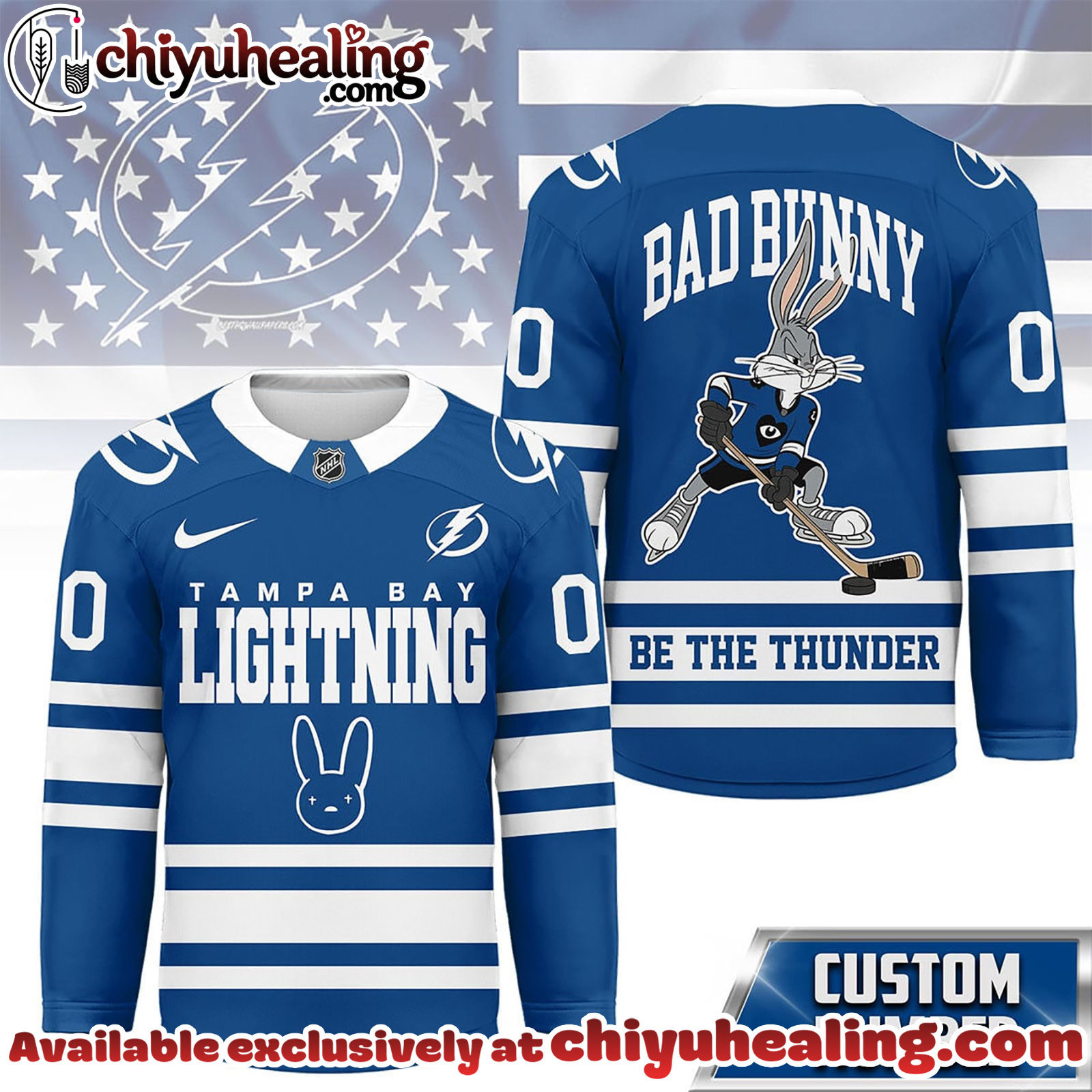 Tampa Bay Lightning Premium NHL Bad Bunny Hockey Jersey NY