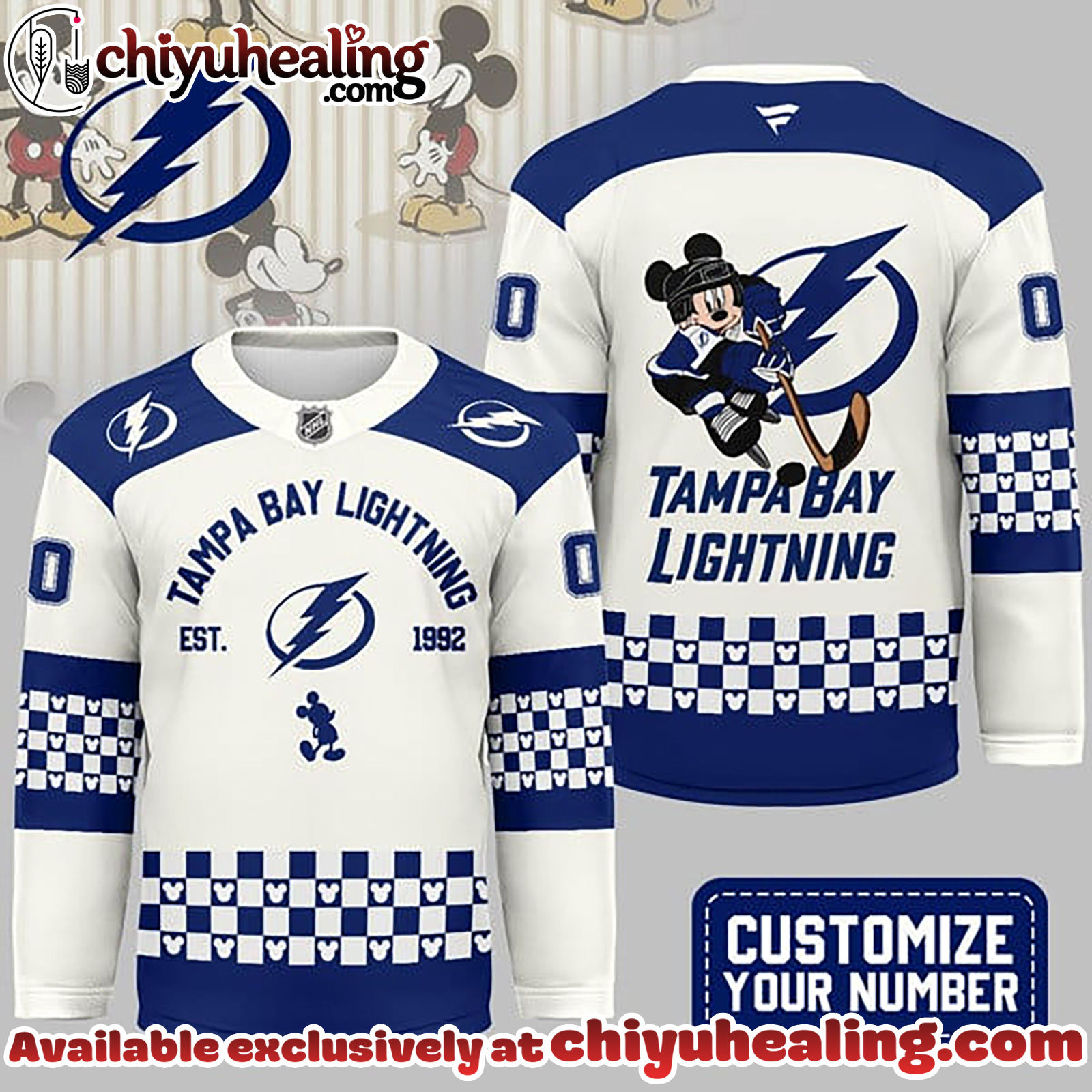 Tampa Bay Lightning Premium NHL Disney Game Day Hockey Jersey