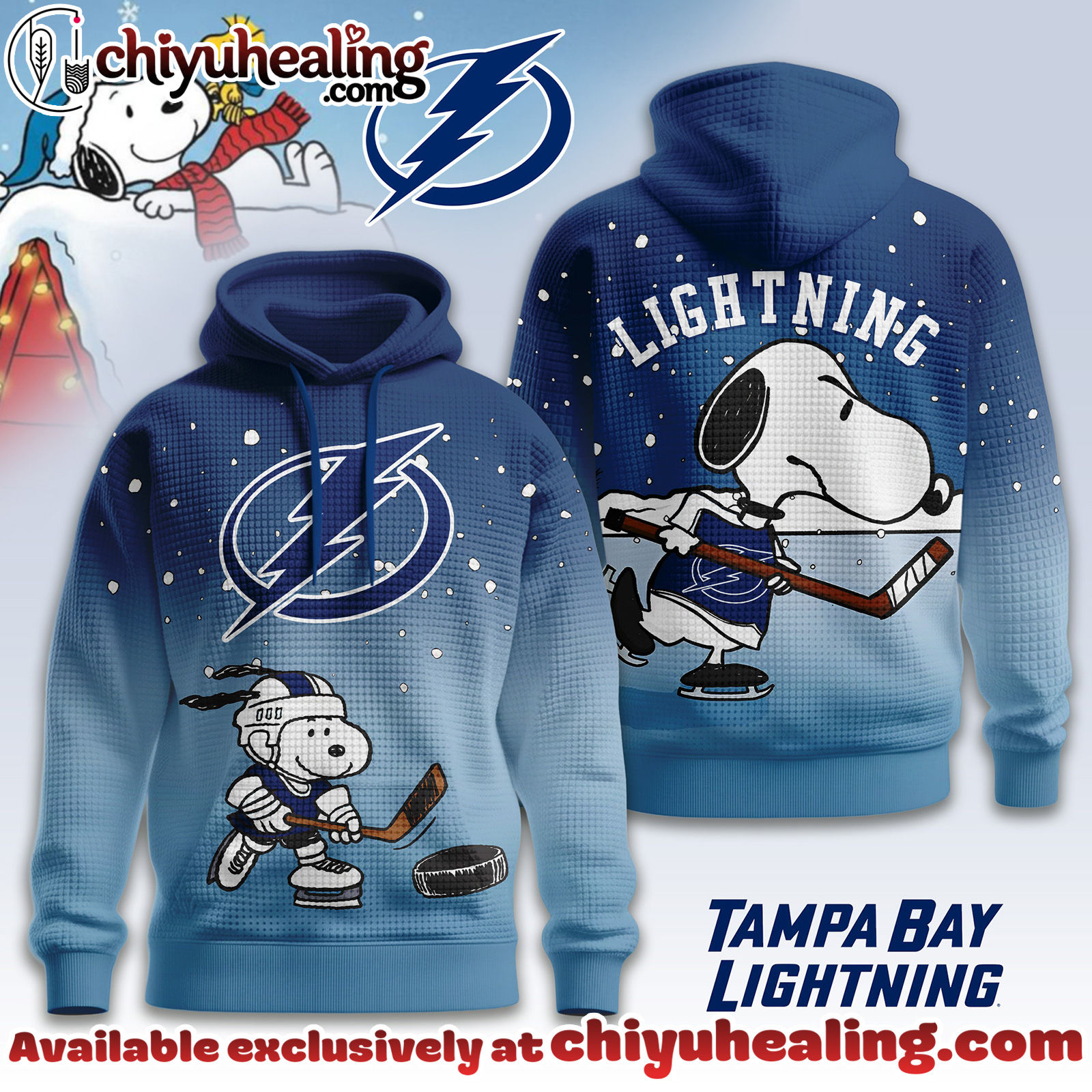 Tampa Bay Lightning Premium NHL Snoopy Hockey 3D Waffle Hoodie, Sweatshirt, Shirt, All Team NHL