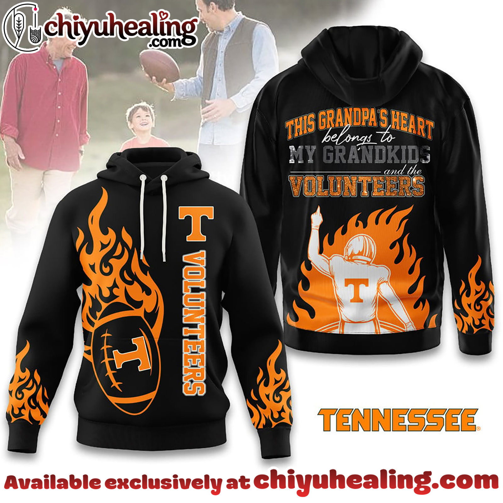 Tennessee Volunteers Premium NCAA Football Grandpa Hoodie, Sweatshirt, Shirt, All Team NCAA