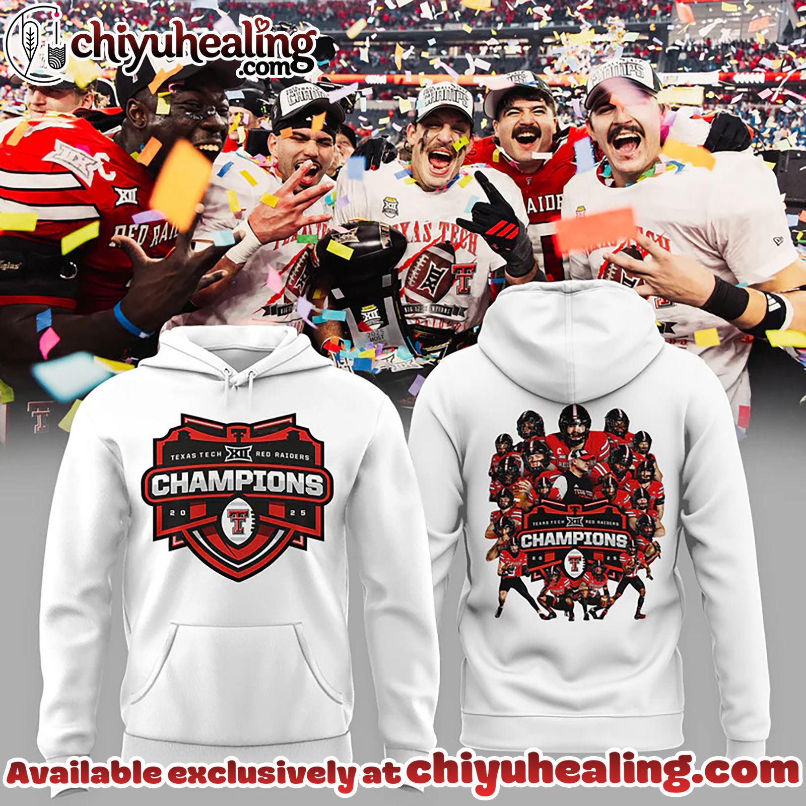 Texas Tech Red Raiders 2025 Big 12 Football Champions Limited Edition Hoodie, Sweatshirt, Shirt - Ver 2