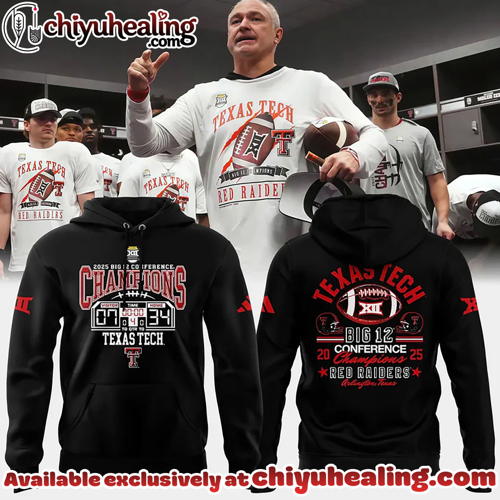 Texas Tech Red Raiders 2025 Big 12 Football Champions Limited Edition Hoodie, Sweatshirt, Shirt - Ver 4