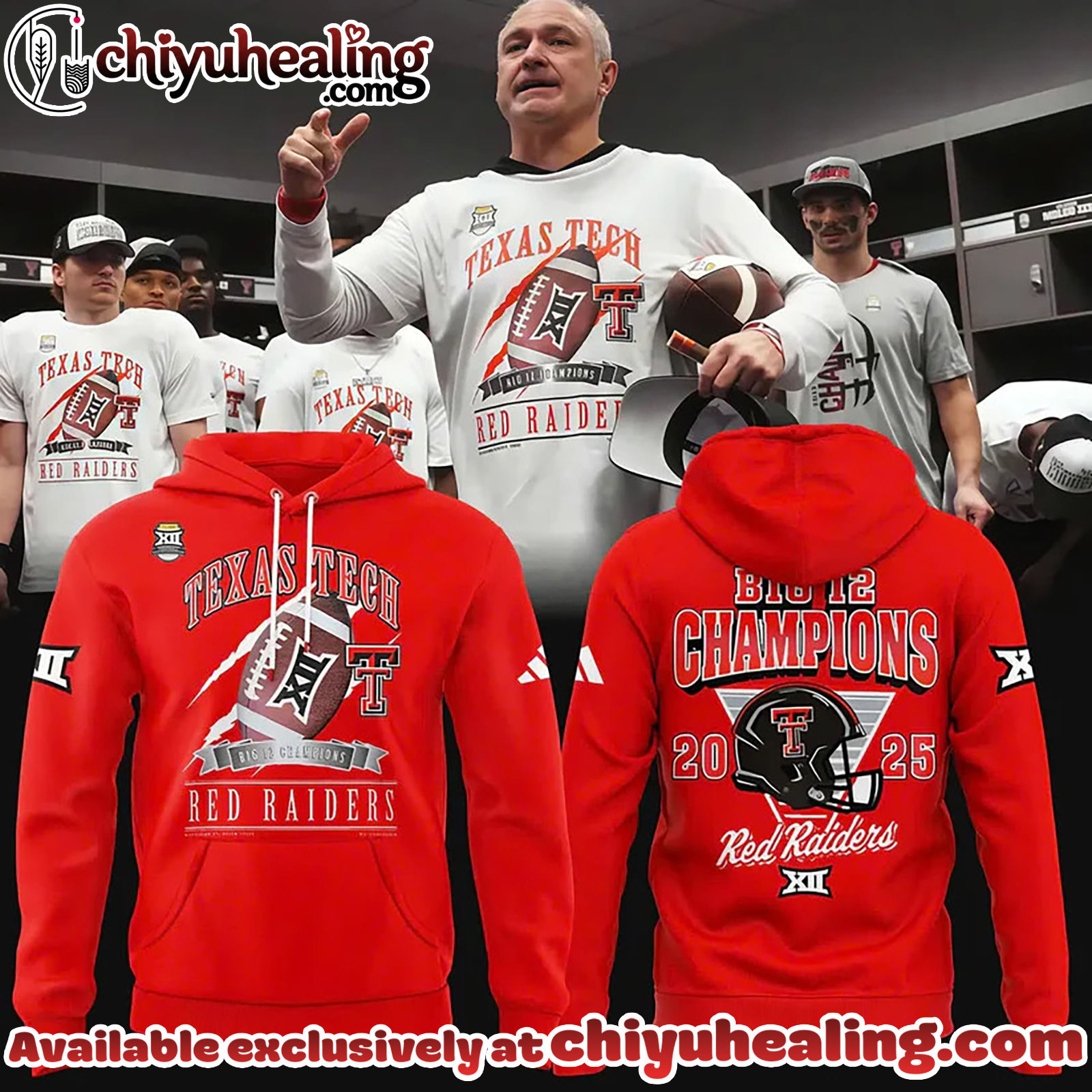 Texas Tech Red Raiders 2025 Big 12 Football Champions Limited Edition Hoodie, Sweatshirt, Shirt - Ver 3