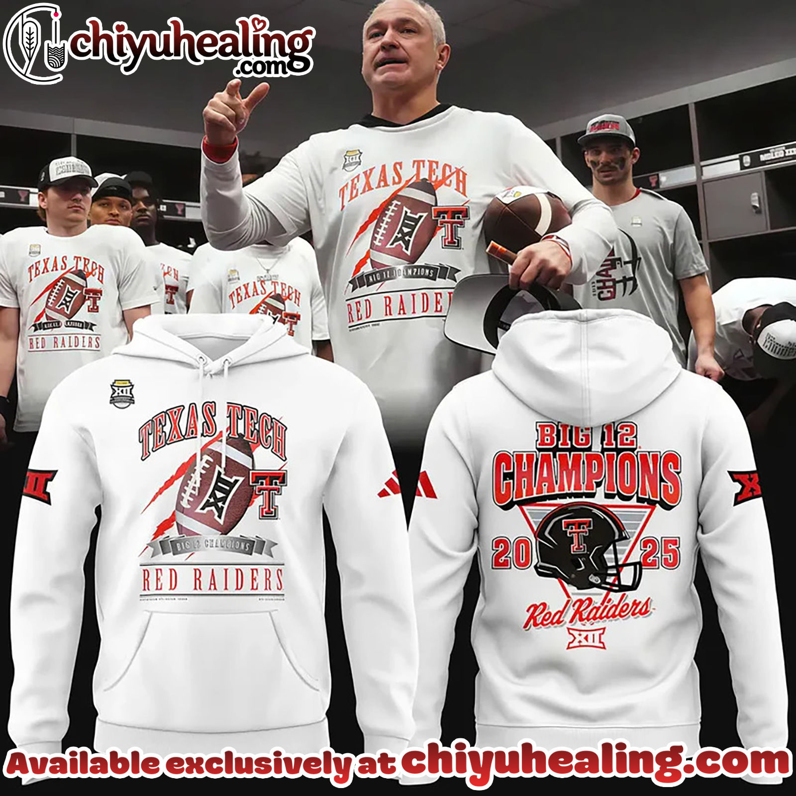 Texas Tech Red Raiders 2025 Big 12 Football Champions Limited Edition Hoodie, Sweatshirt, Shirt - Ver 7