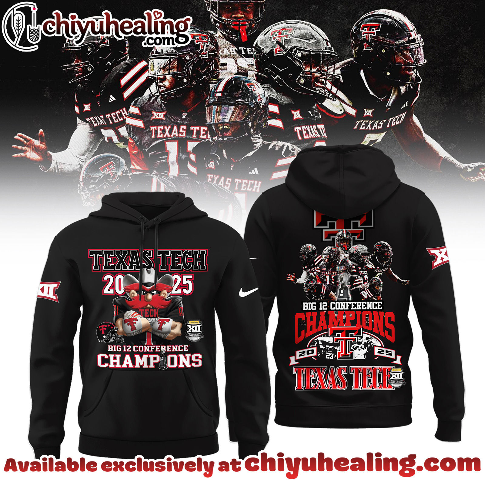 Texas Tech Red Raiders 2025 Big 12 Football Champions Limited Edition Hoodie, Sweatshirt, Shirt - Ver 5
