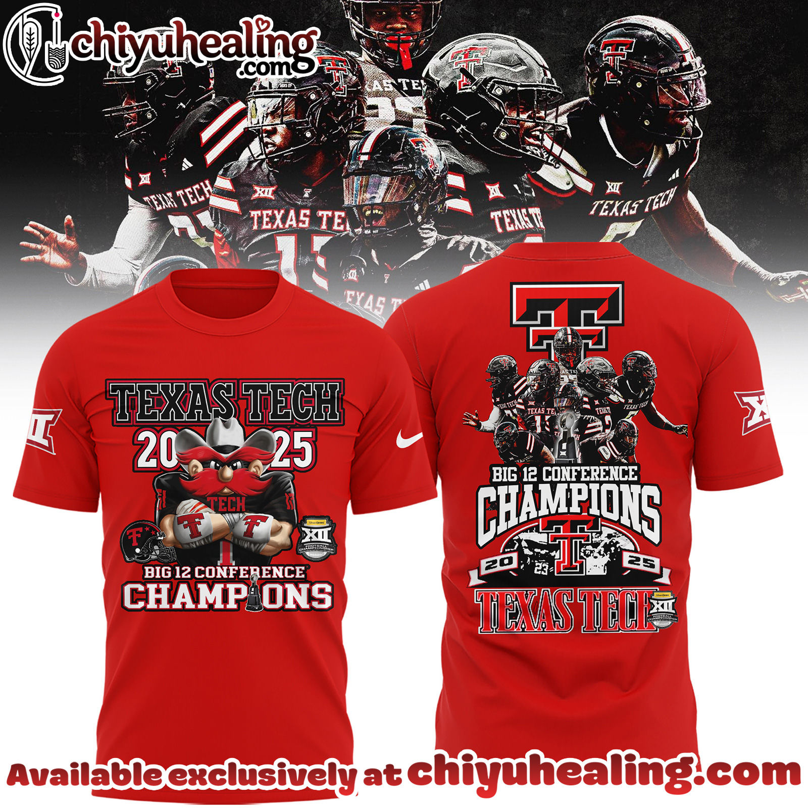 Texas Tech Red Raiders 2025 Big 12 Football Champions Limited Edition Shirt, Hoodie, Sweatshirt - Ver 8